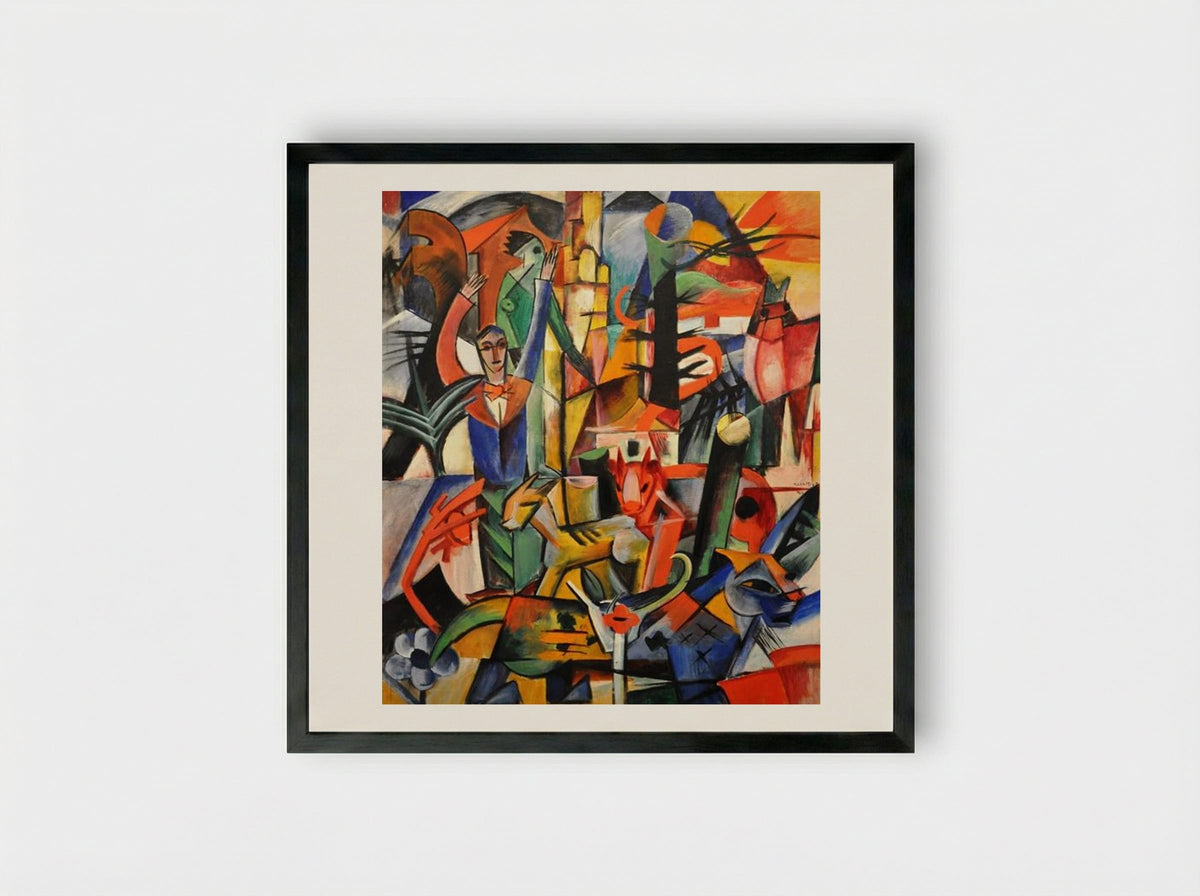 Bucolic Landscape - Heinrich Campendonk - Framed Print Black