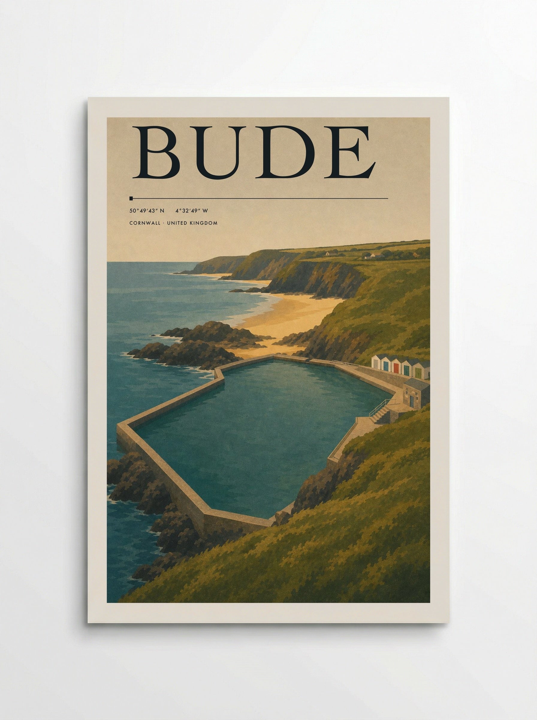 Bude Cornwall Travel Poster - Poster