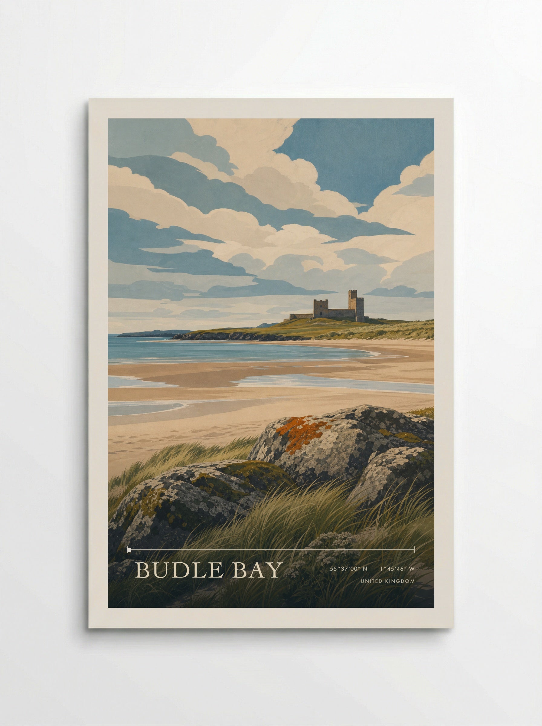 Budle Bay United Kingdom Travel Poster - Poster