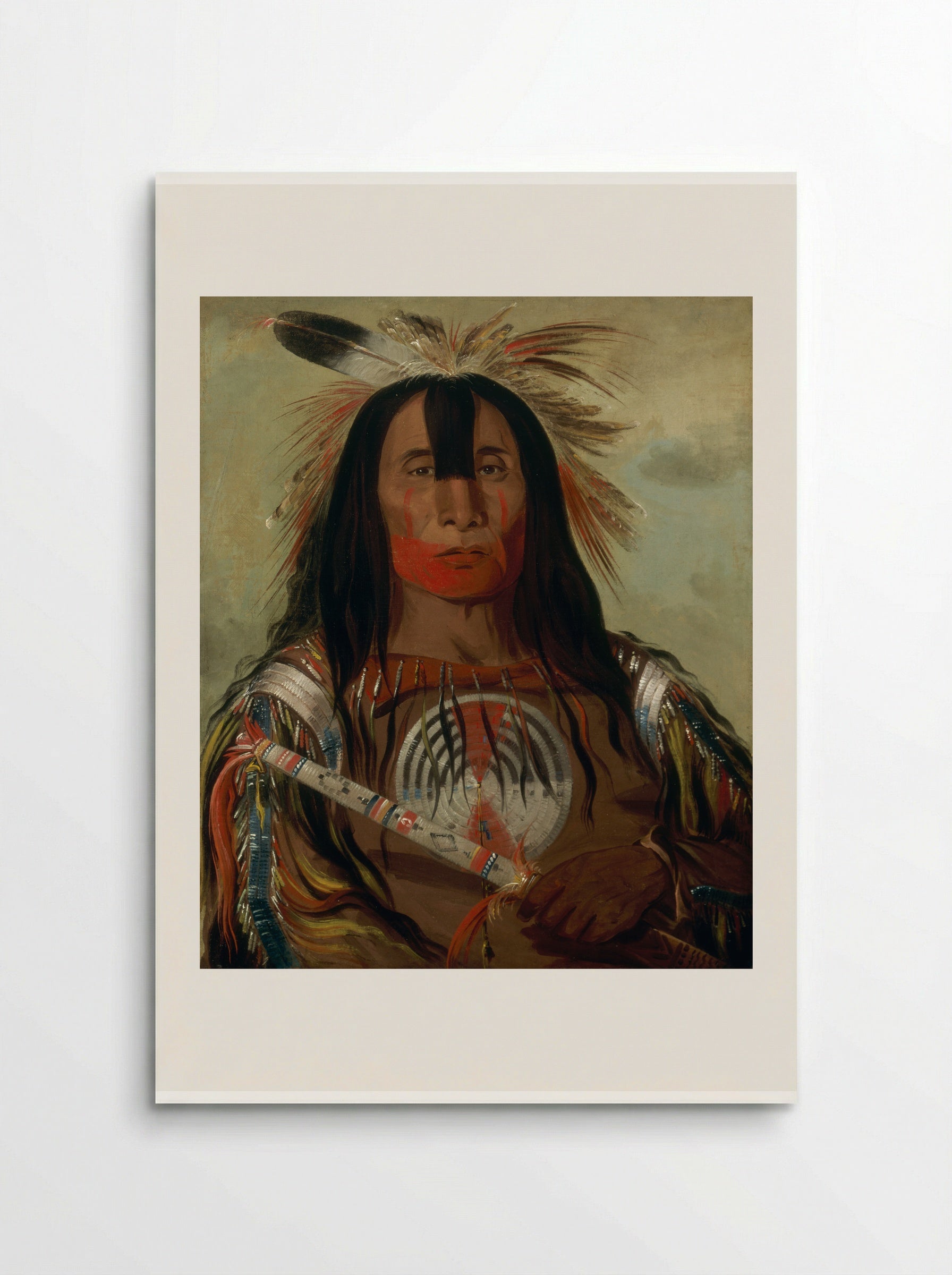 Buffalo Bull, a Grand Pawnee Warrior - George Catlin - Poster