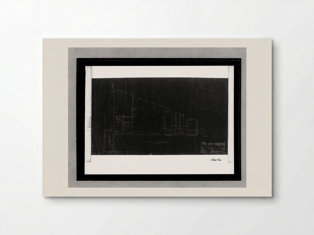 Building Addition and Alterations, Philadelphia: Second Floor Plan - Walter Gropius - Poster