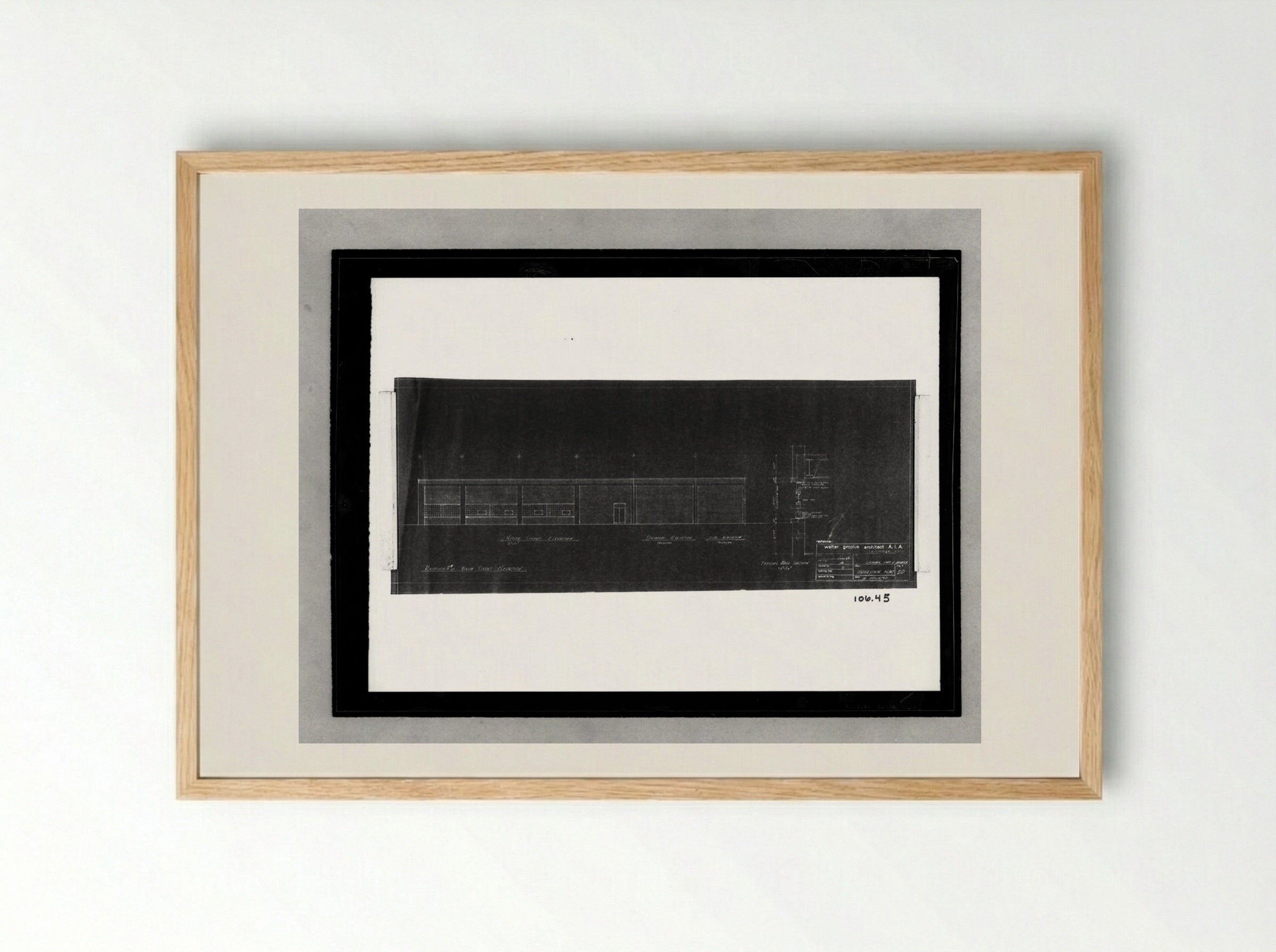 Building Addition and Alterations, Philadelphia - Walter Gropius - Framed Print Wood