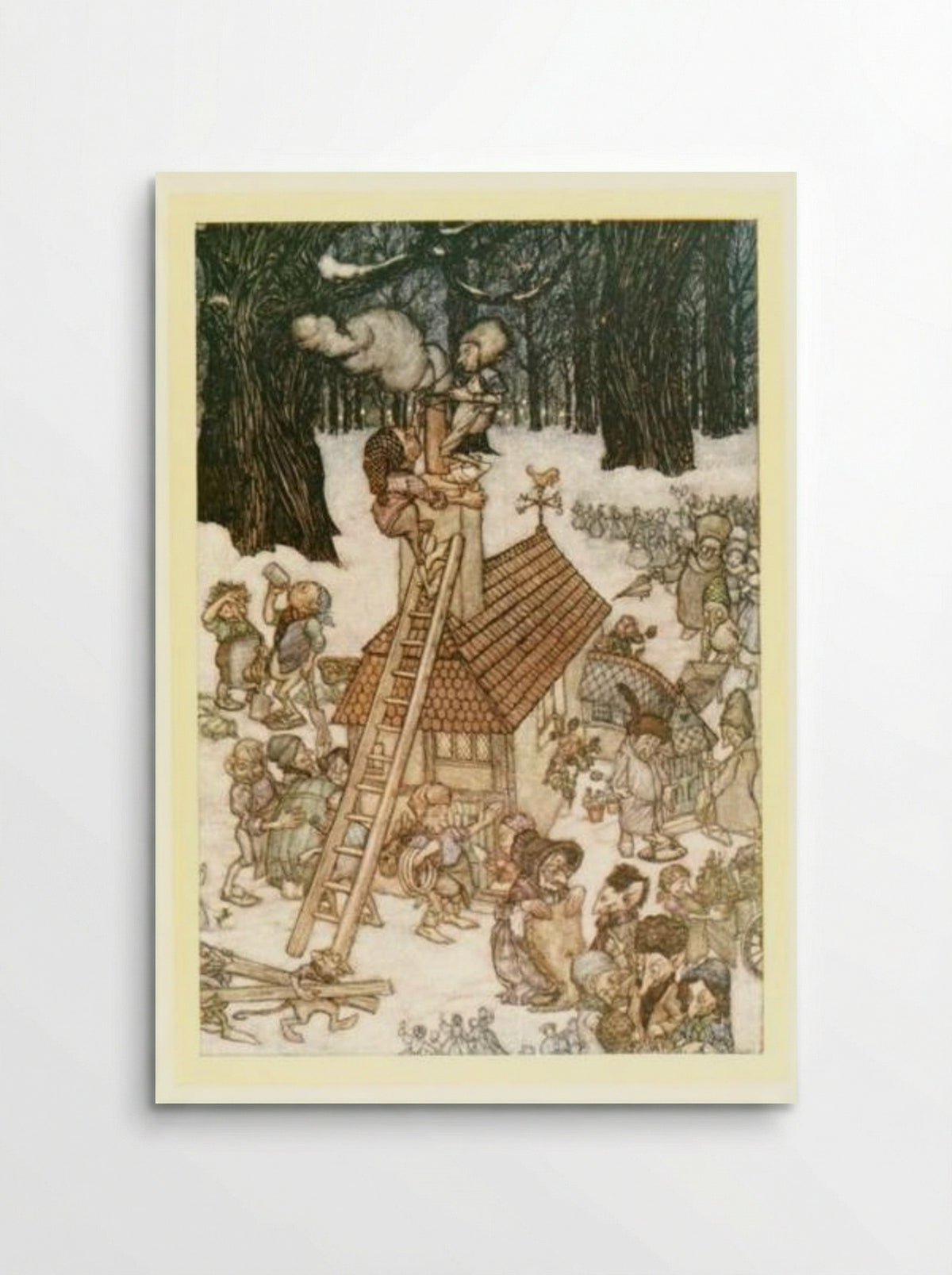 Building the house for Maimie - Arthur Rackham - Poster
