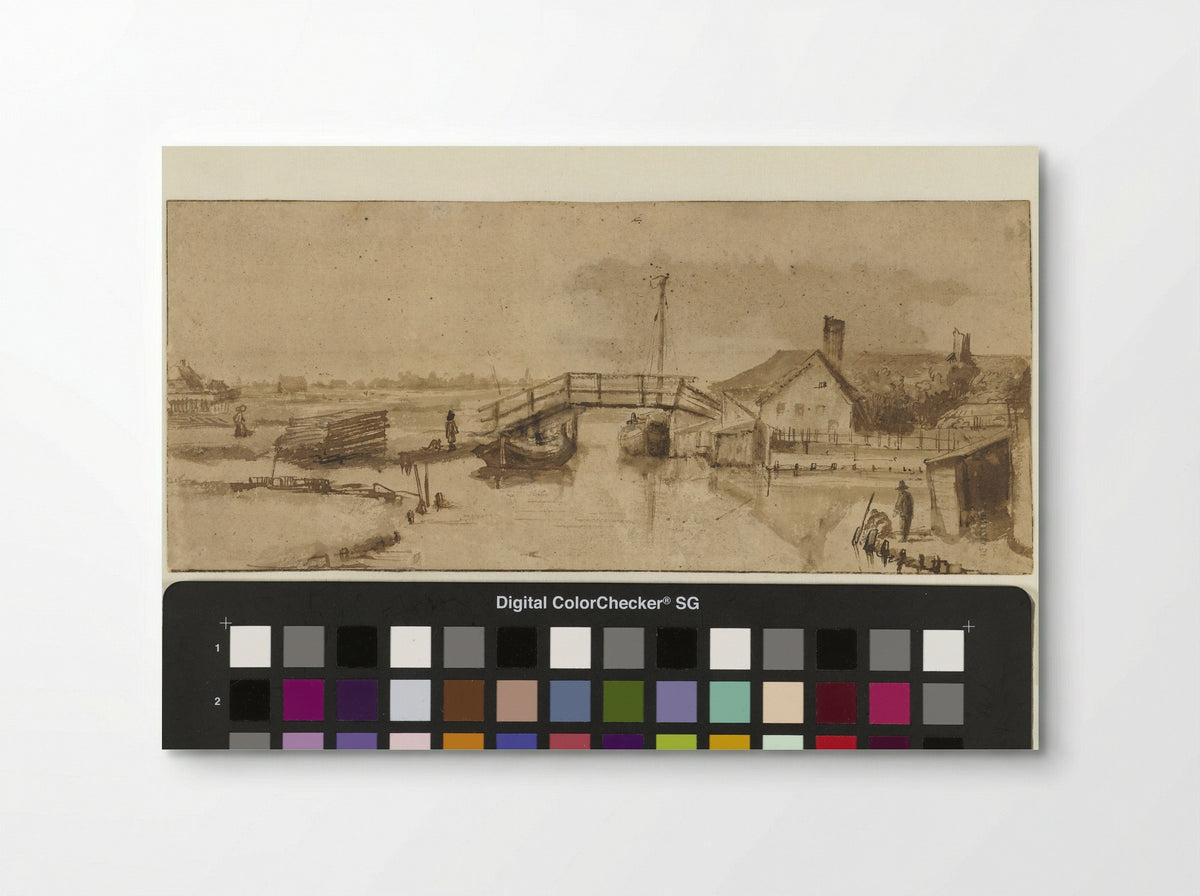 Buiten het Zaagmolenpoortje te Amsterdam - Abraham van Dijck - Poster