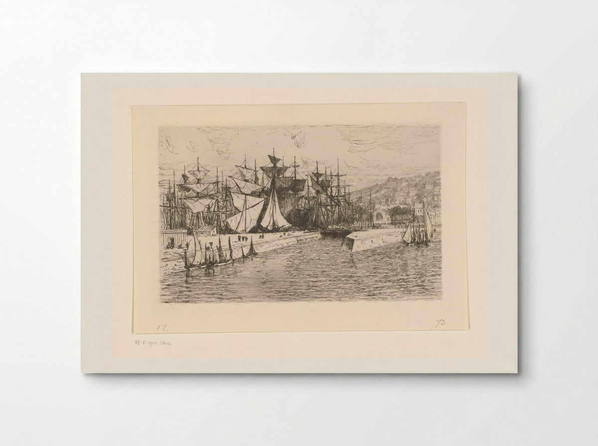 Buitenhaven en dokken in Honfleur - Carel Nicolaas Storm van 's-Gravesande - Poster