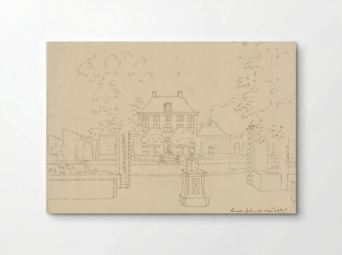 Buitenplaats van Gerard van Loon, achteraanzicht met tuin - Cornelis Pronk - Poster