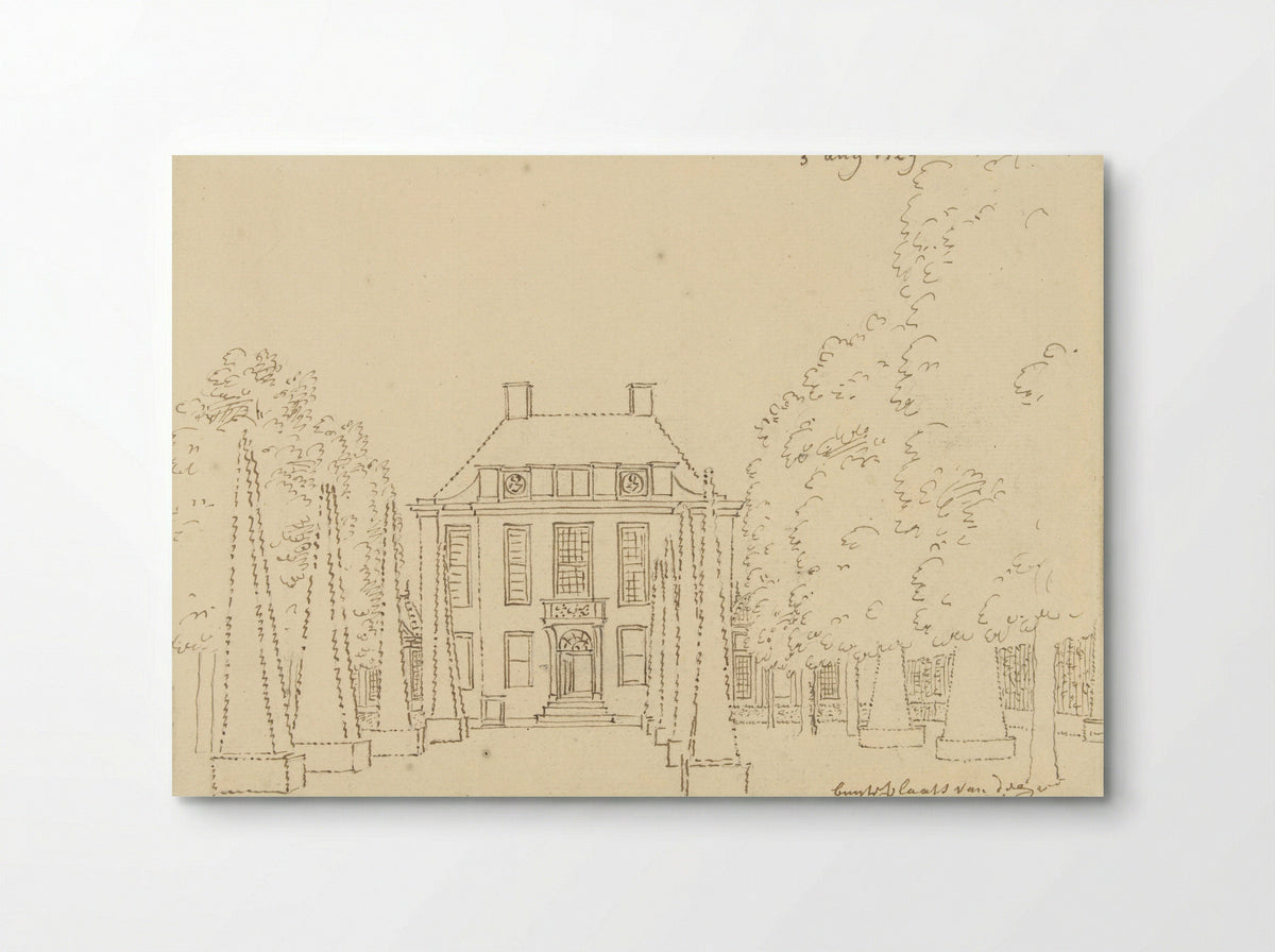 Buitenplaats van Gerard van Loon; vooraanzicht - Cornelis Pronk - Poster