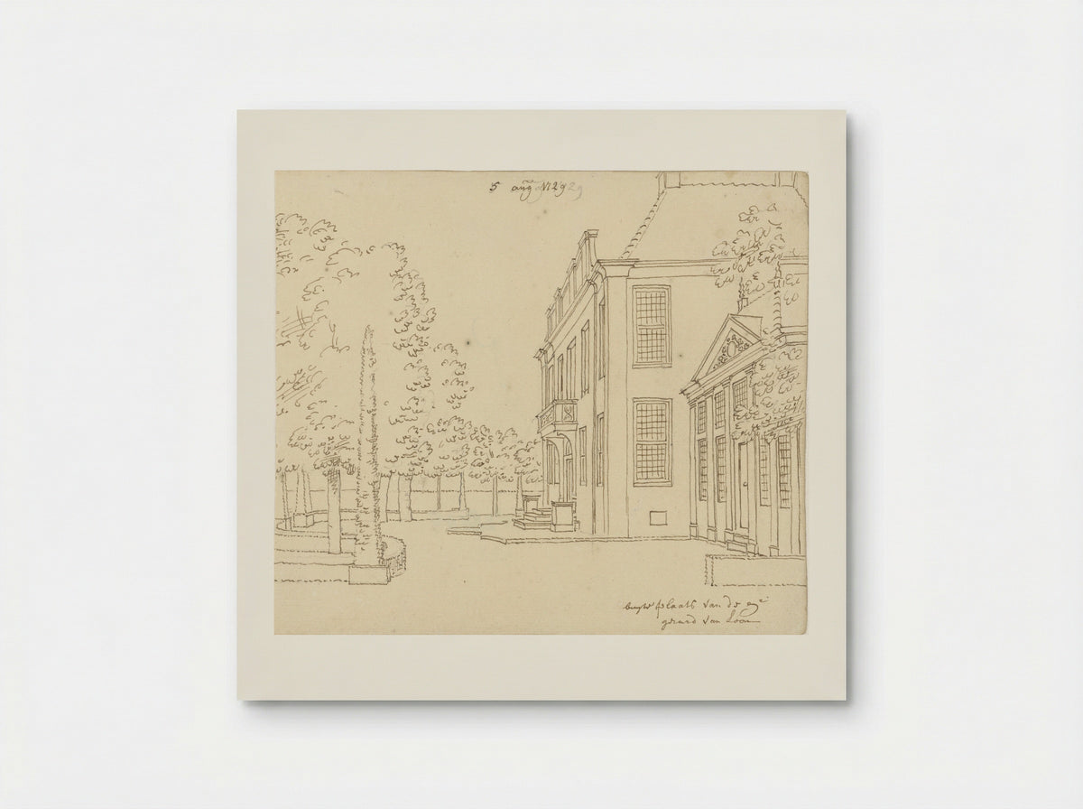 Buitenplaats van Gerard van Loon, zijaanzicht - Cornelis Pronk - Poster