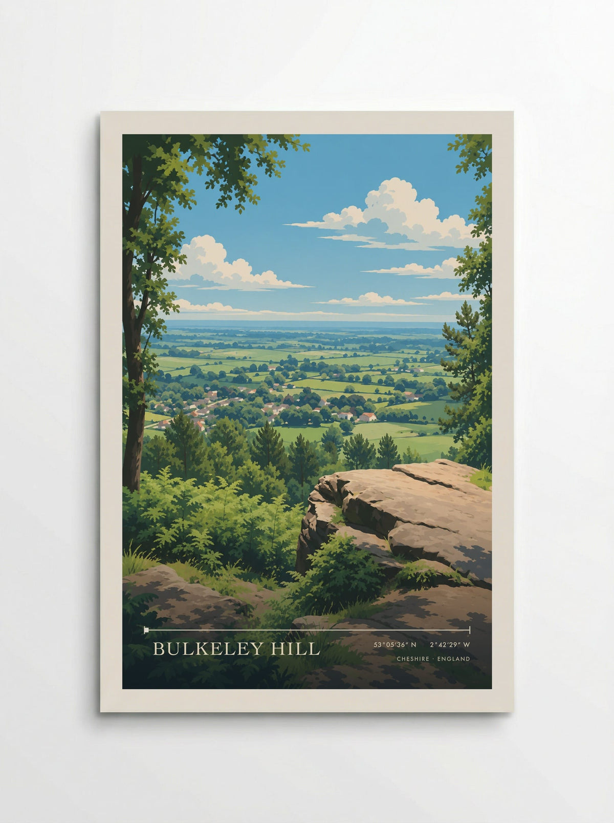Bulkeley Hill, Cheshire | Travel Poster - Poster