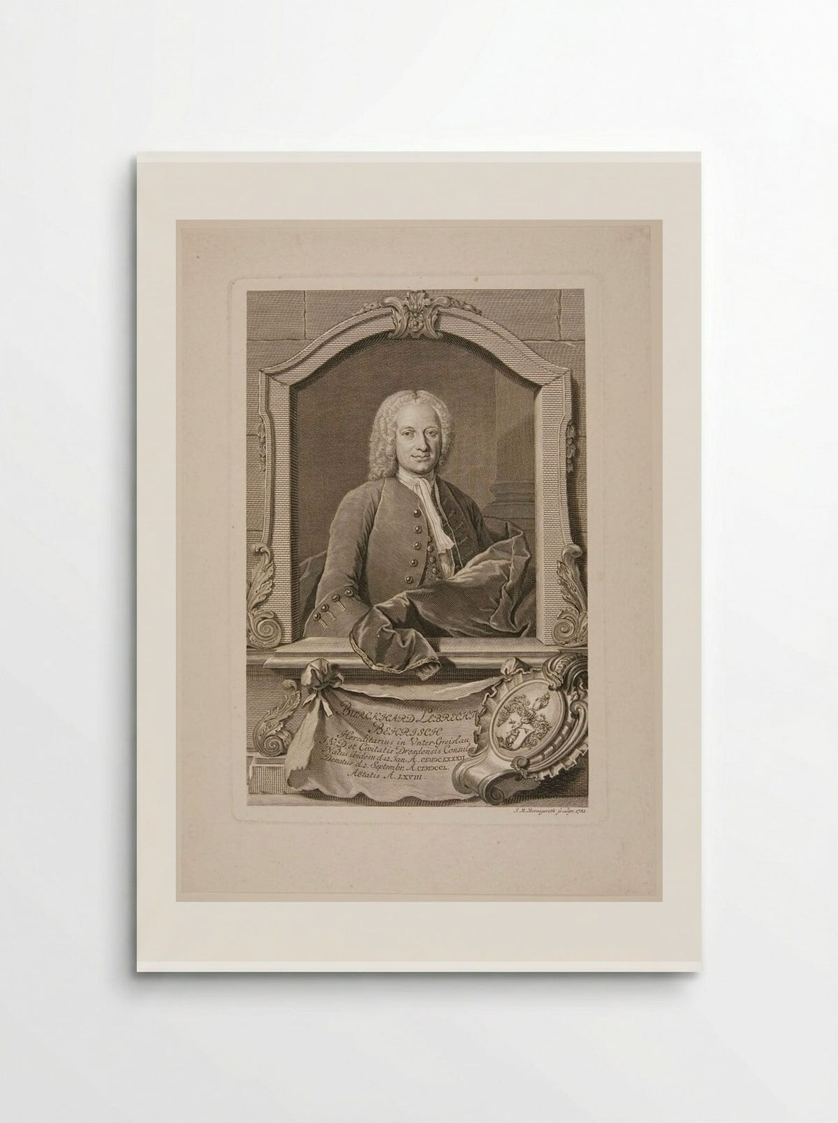 Burckhardt Lebrecht Behrisch - Johann Martin Bernigeroth - Poster