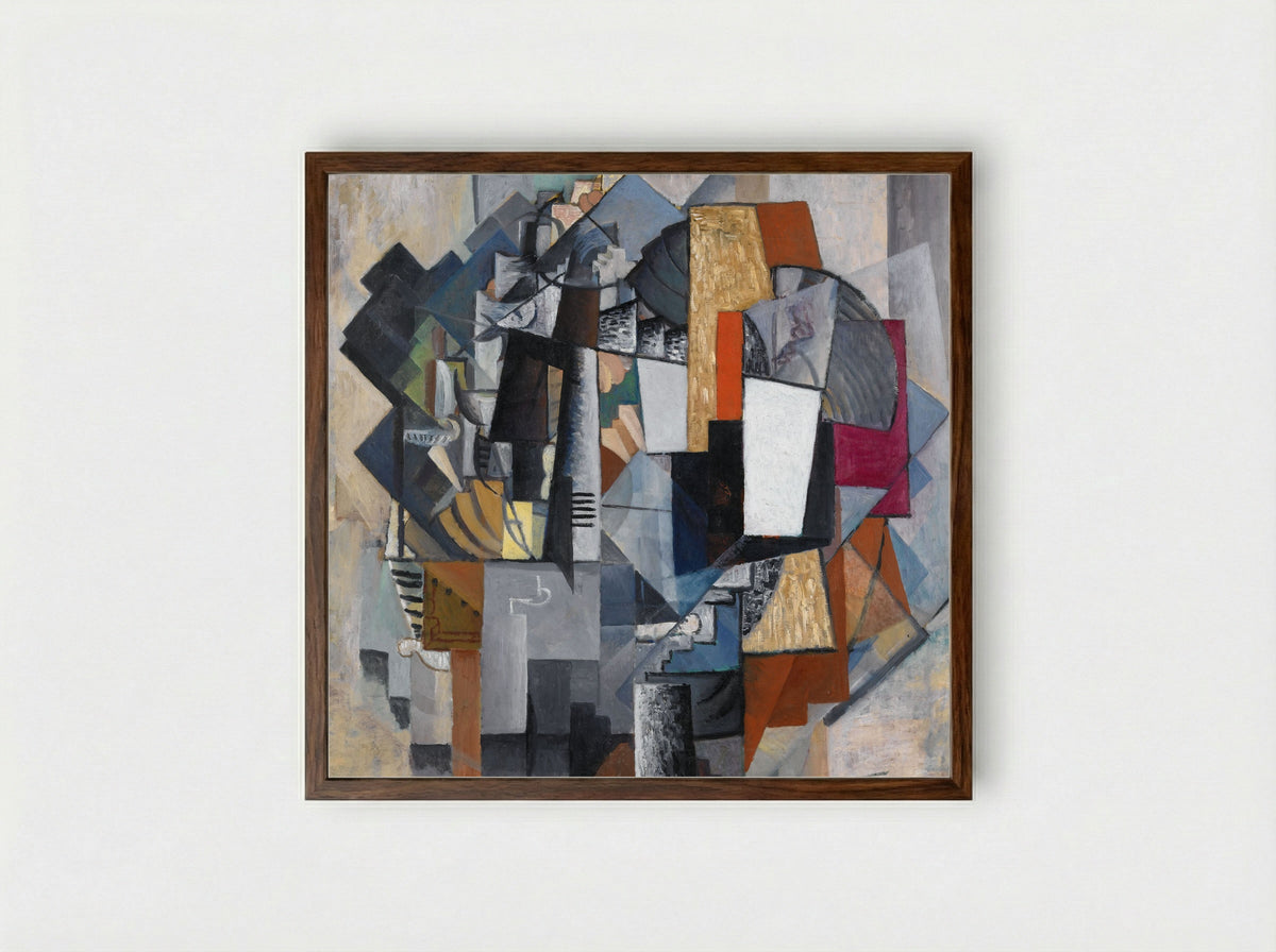 Bureau and Room - Kazimir Malevich - Framed Print Dark Wood
