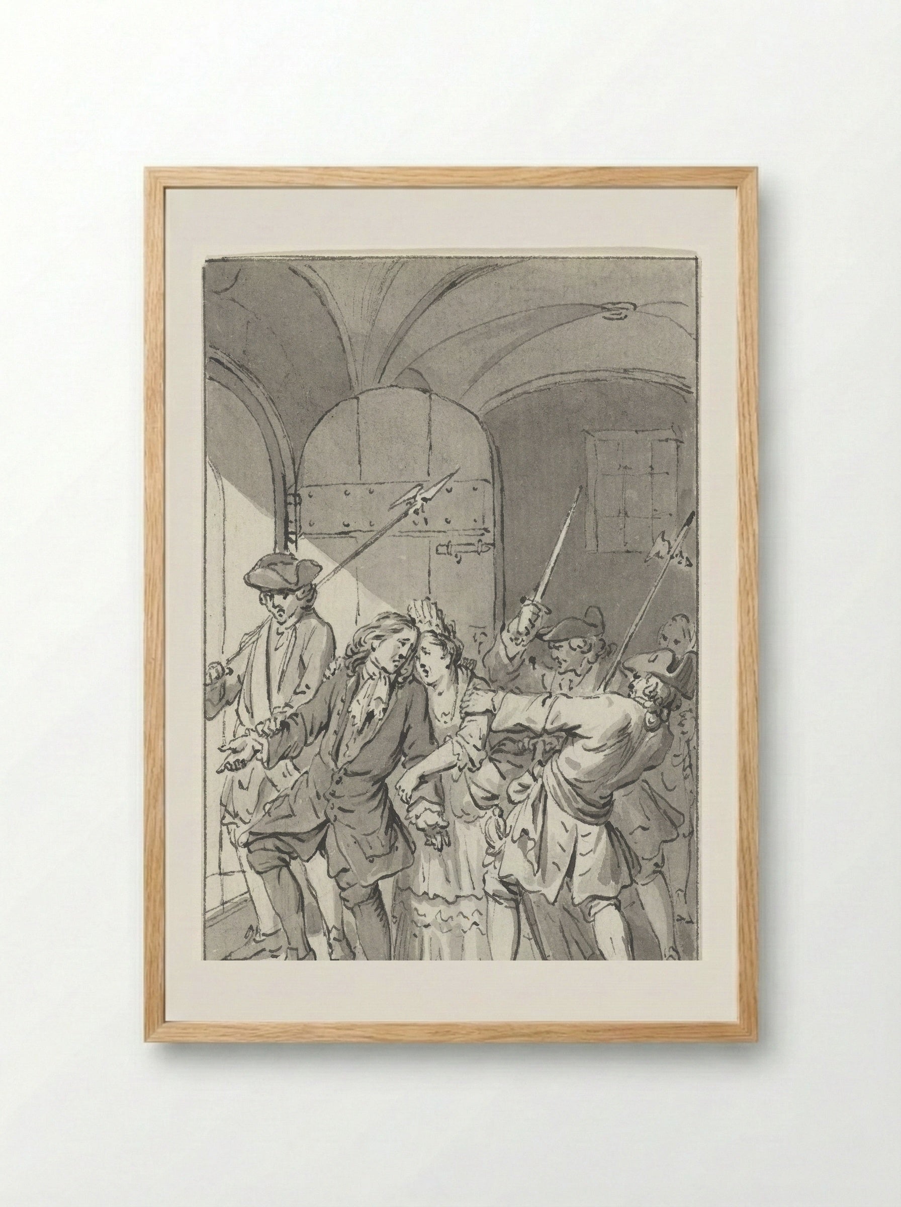 Burgemeester Westerwijk te Goes uit de gevangenis geleid, 1692 - Jacobus Buys - Framed Print Wood