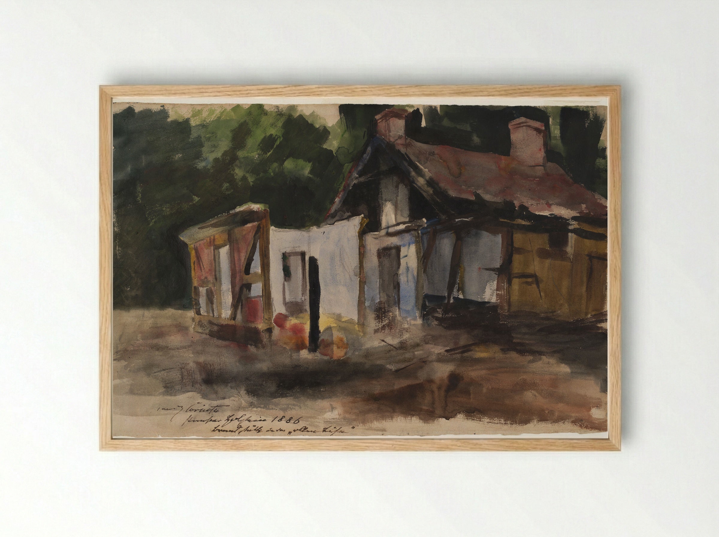 Burned-out Building in Holstein - Lovis Corinth - Framed Print Wood