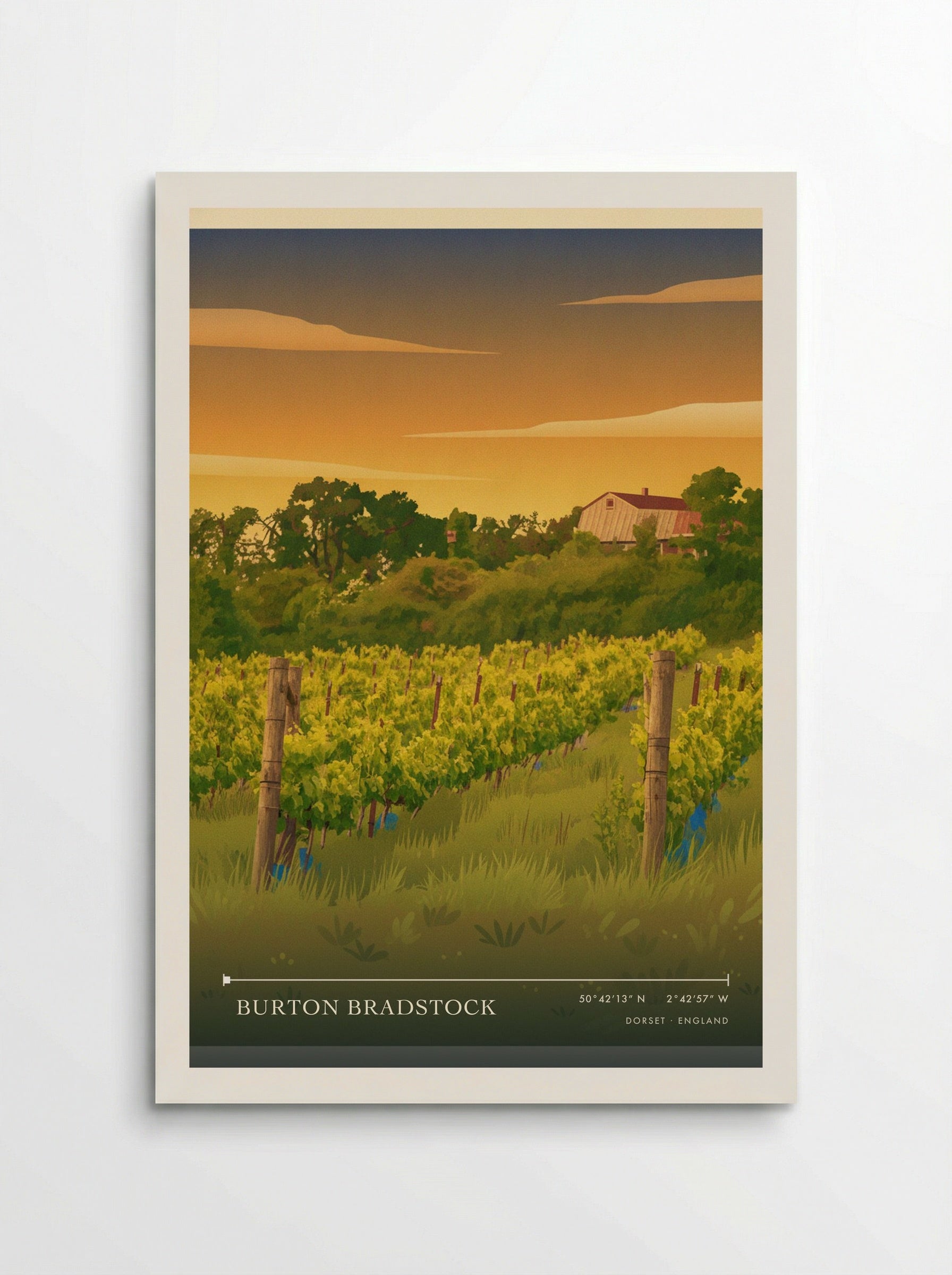 Burton Bradstock Dorset England Travel Poster - Poster