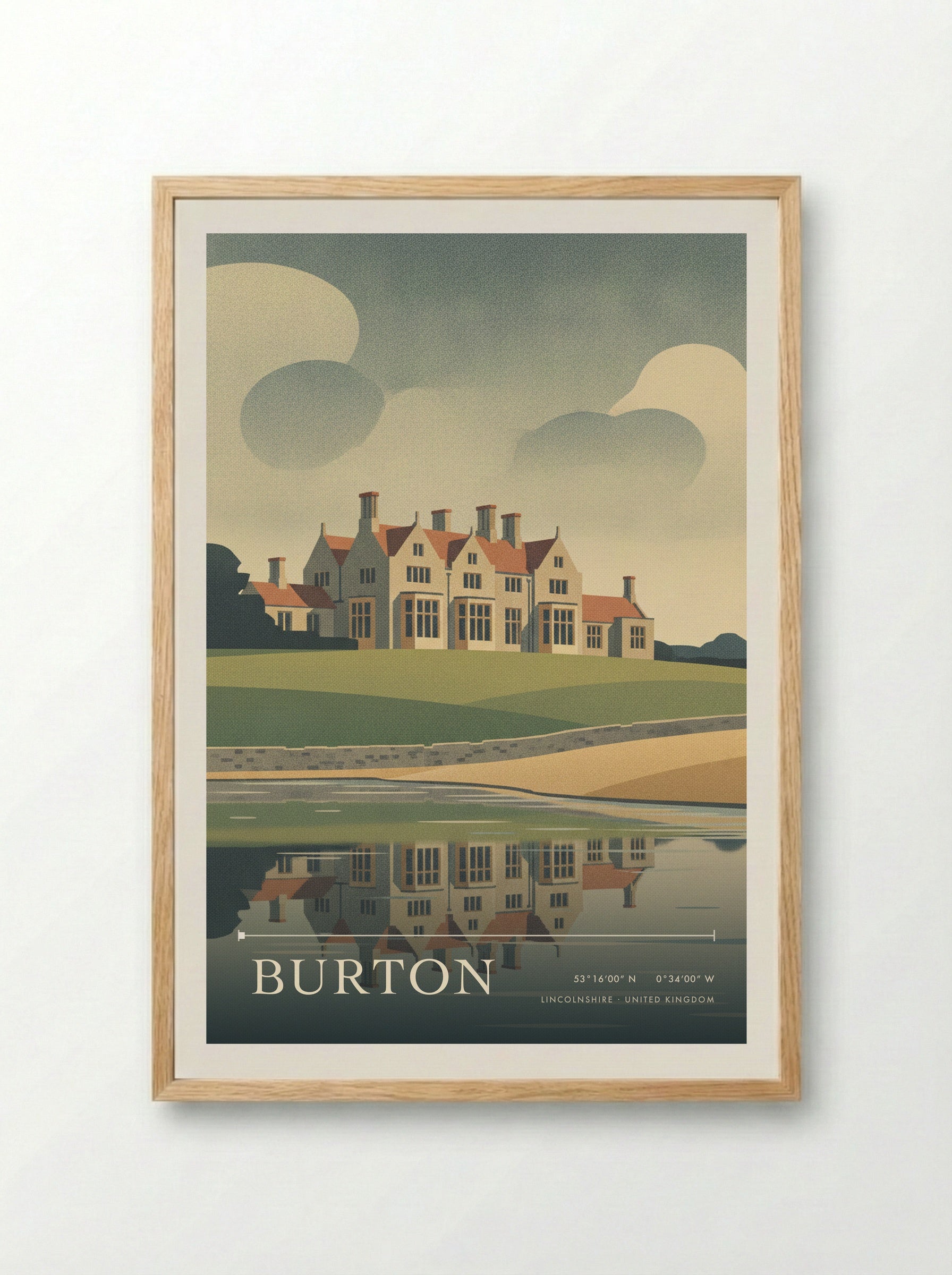 Burton Lincolnshire United Kingdom Travel Poster - Framed Print Wood