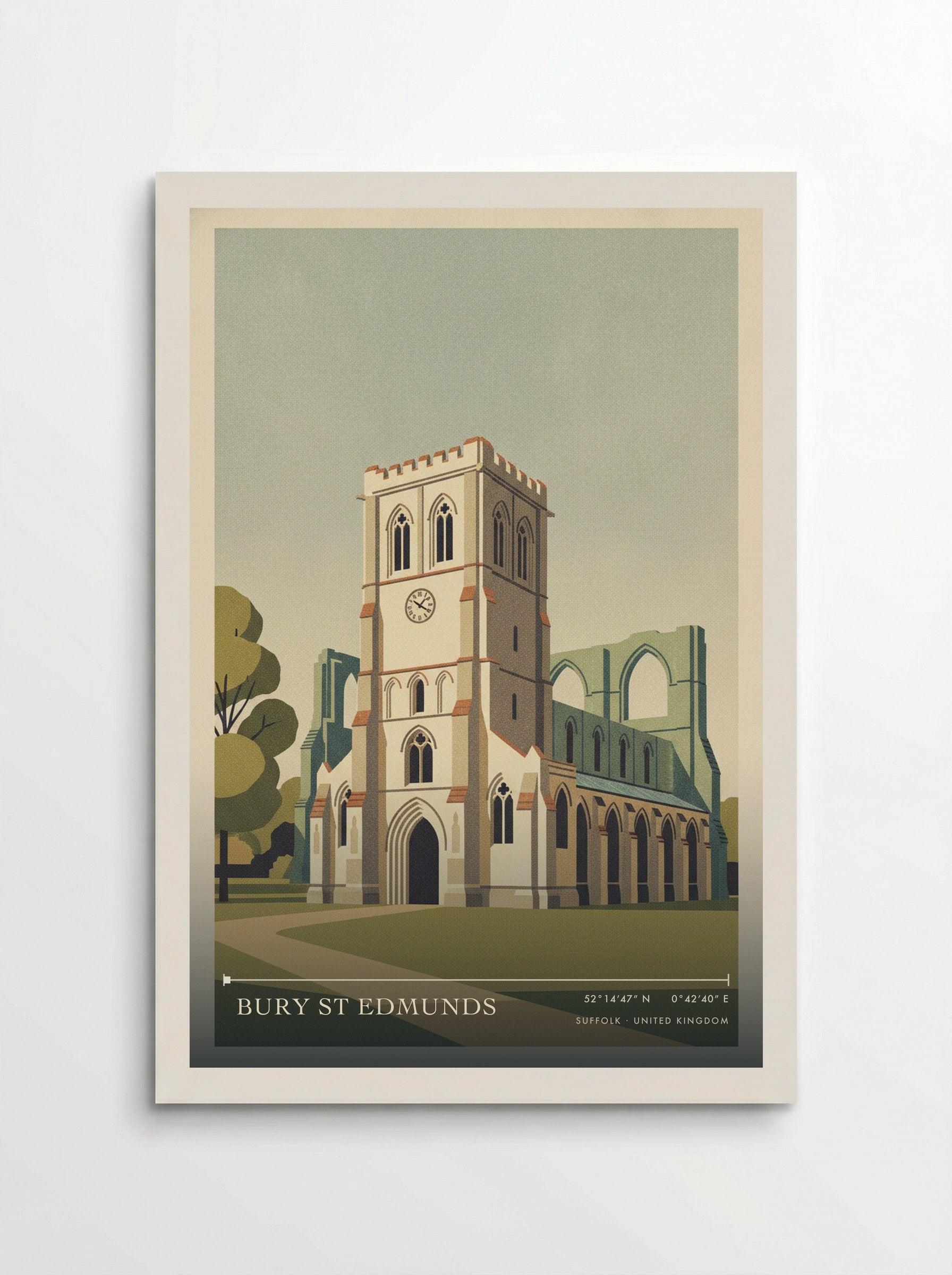 Bury St Edmunds Suffolk United Kingdom Travel Poster - Poster