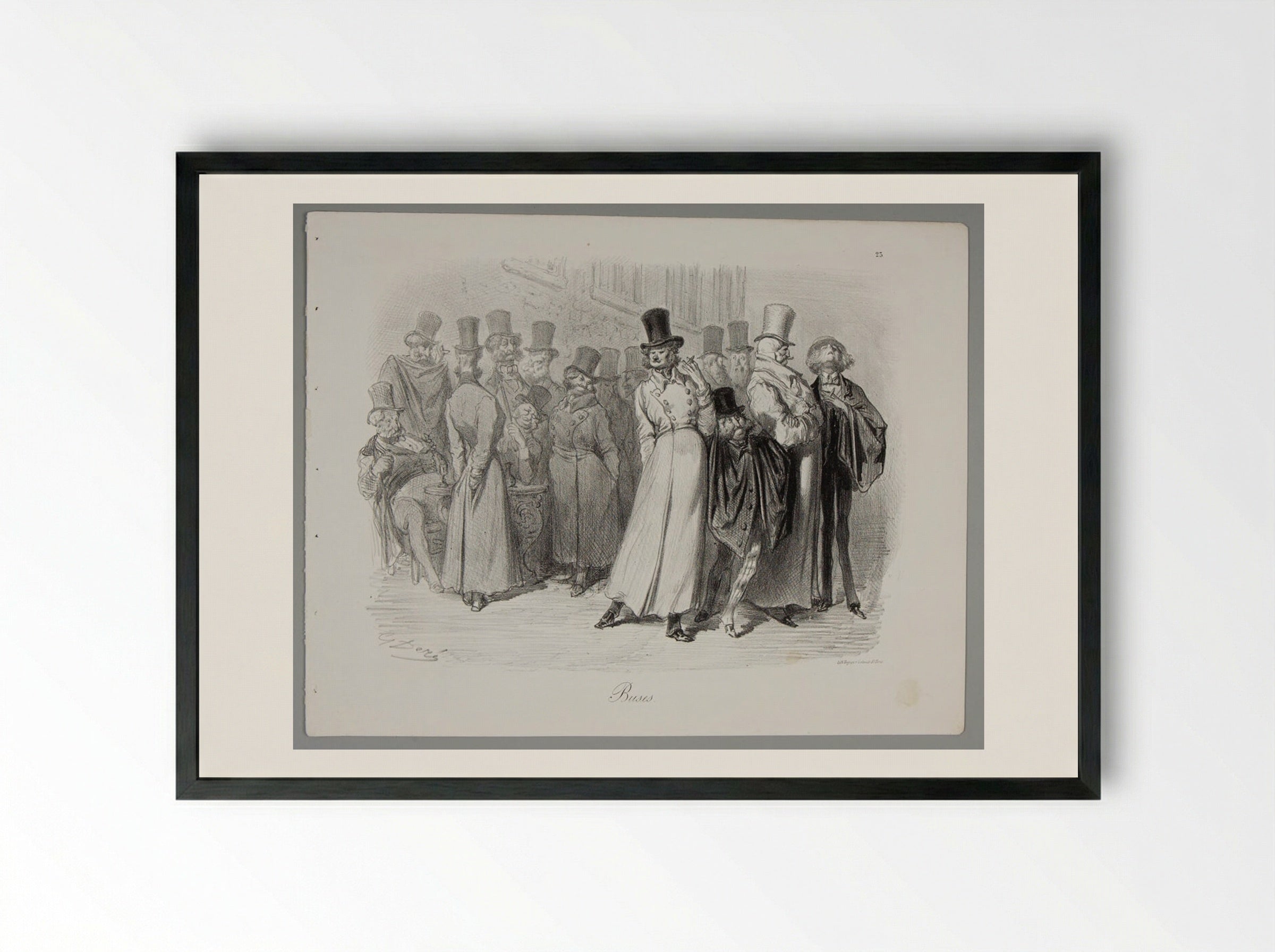 Buses - Gustave Doré - Framed Print Black