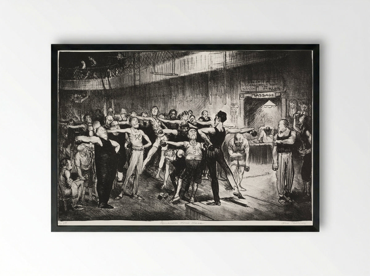 Business Men's Class - George Bellows - Framed Print Black