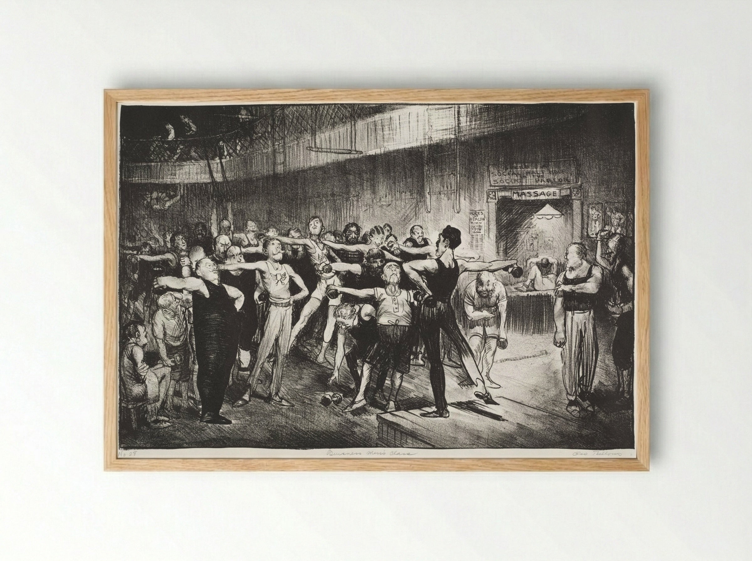 Business Men's Class - George Bellows - Framed Print Wood