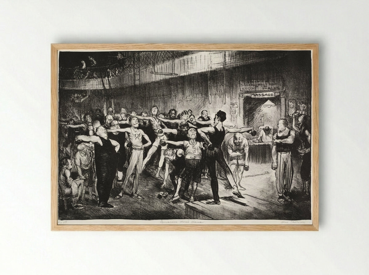 Business Men's Class - George Bellows - Framed Print Wood