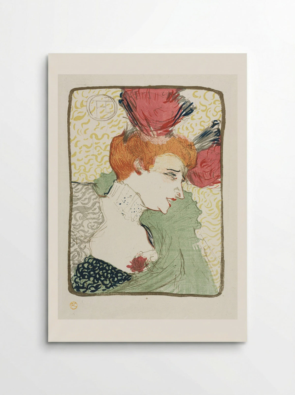 Bust of Mademoiselle Lender - Henri de Toulouse-Lautrec - Poster