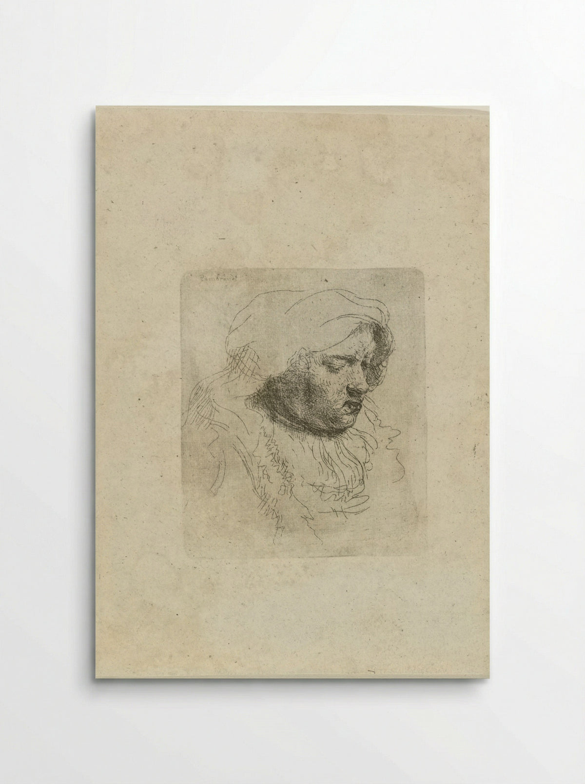 Bust of a Woman with a Headcloth - Rembrandt van Rijn - Poster