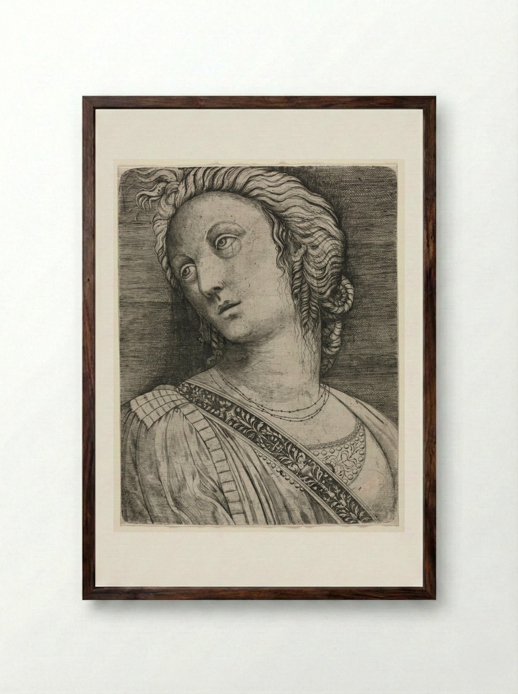 Bust of a Woman - Jacopo de' Barbari - Framed Print Dark Wood