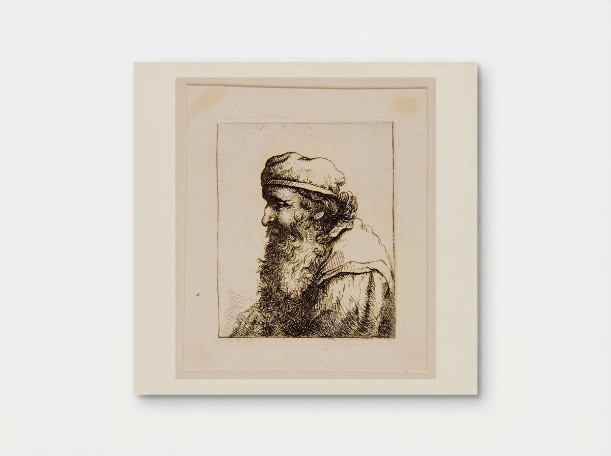 Bust of an Old Man with Long Beard, profile left - David Deuchar - Poster