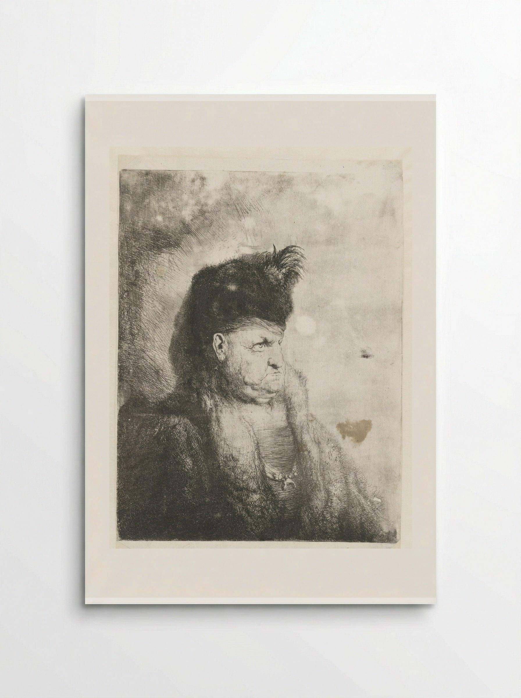 Bust of an Oriental with a Fur Cap - Jan Lievens - Poster