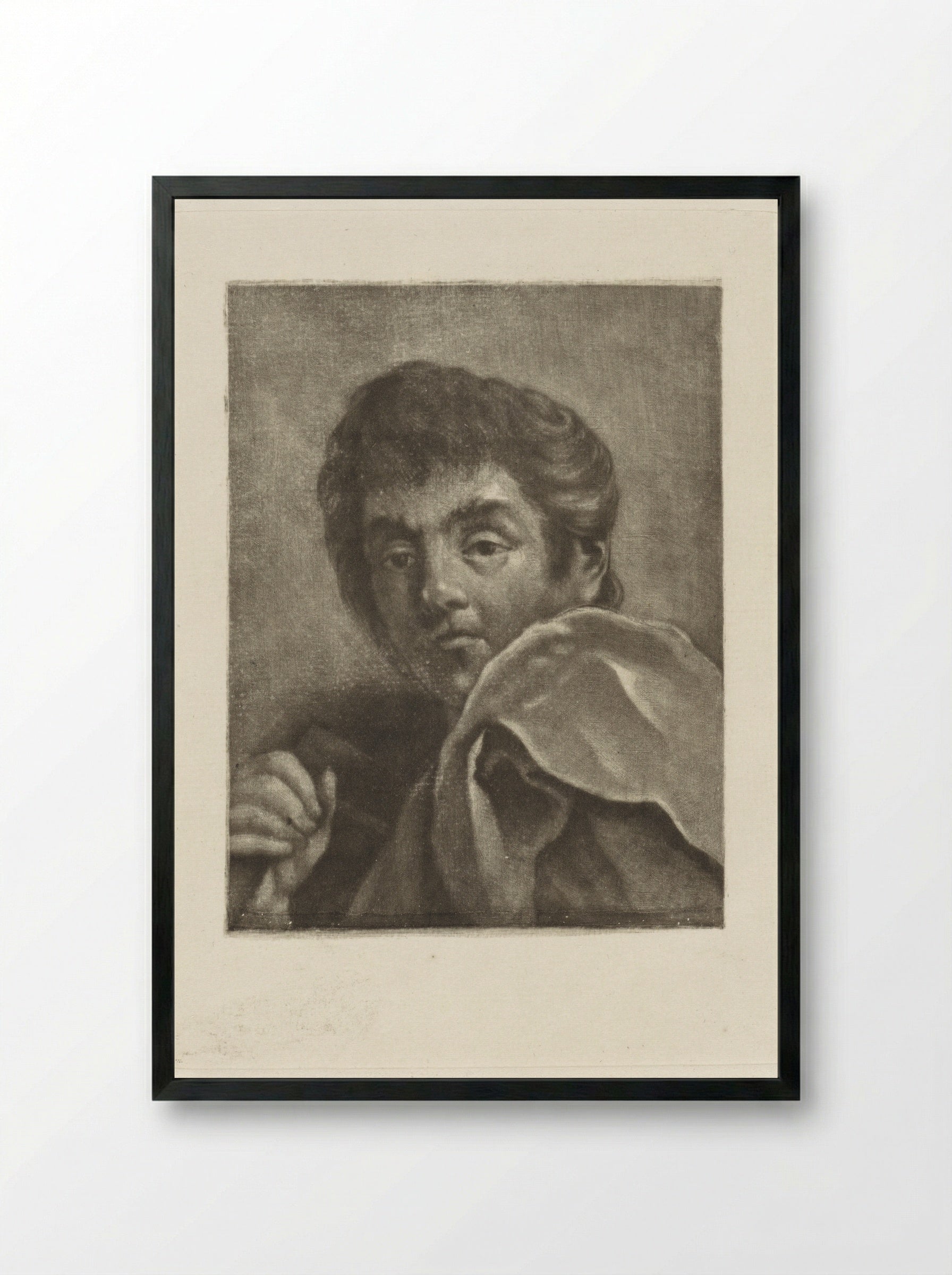 Buste van een jongen - Dirk van der Toorn - Framed Print Black