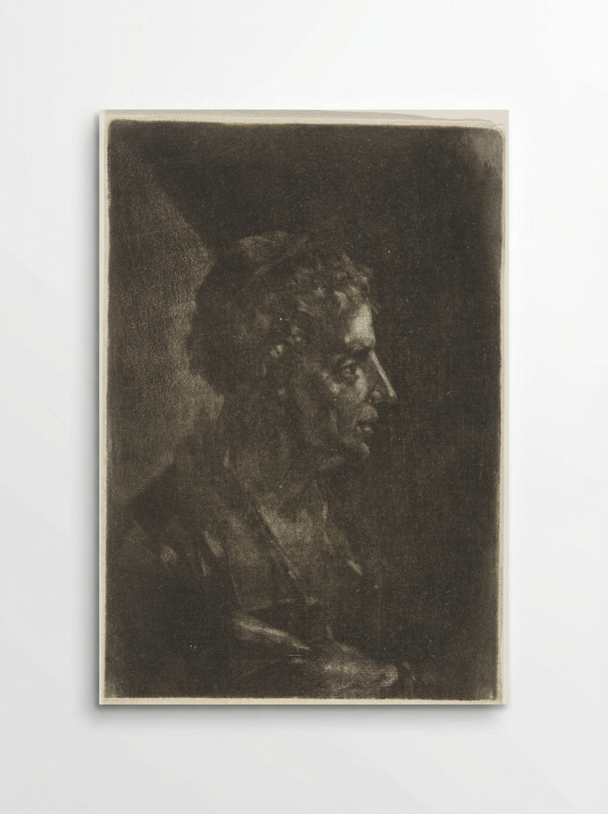 Buste van een man, in profiel - Justus van den Nijpoort - Poster