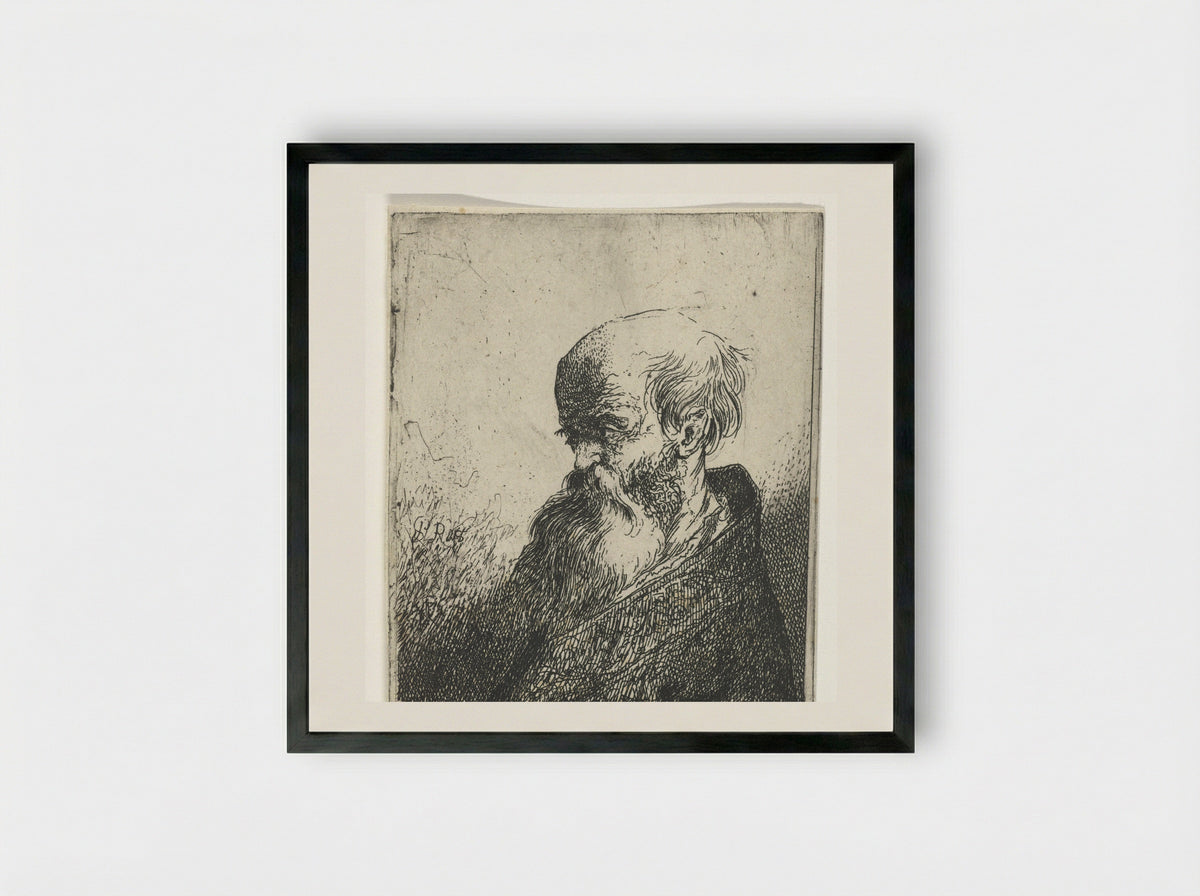 Buste van een priester - Pieter Rottermondt - Framed Print Black