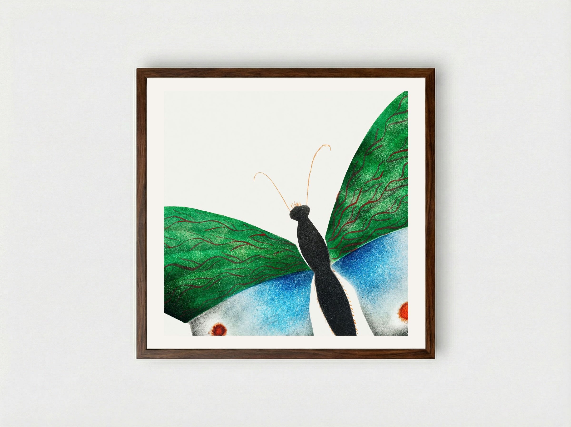 Butterfly - Mary Altha Nims - Framed Print Dark Wood