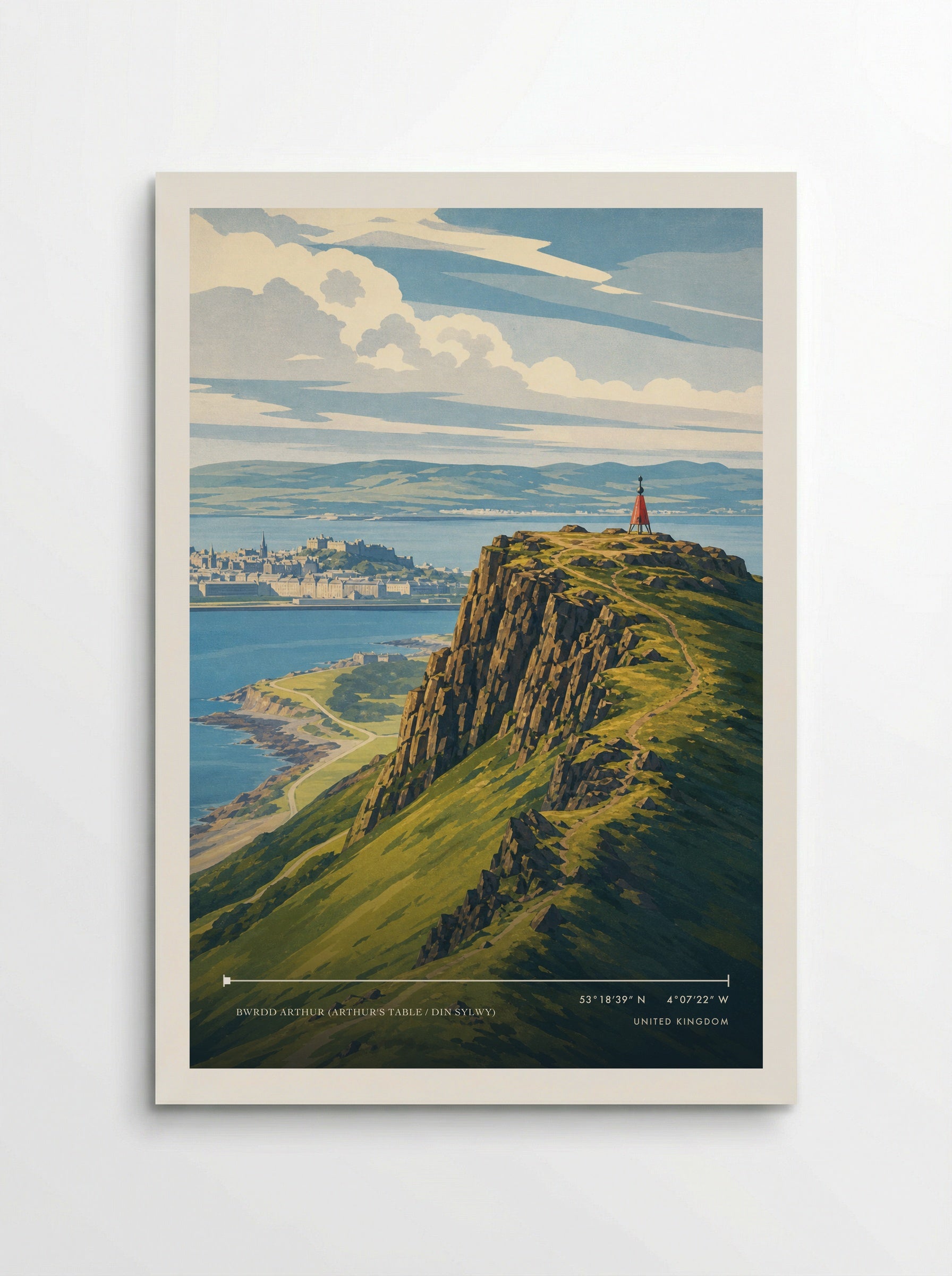 Bwrdd Arthur (Arthur's Table / Din Sylwy) United Kingdom Travel Poster - Poster