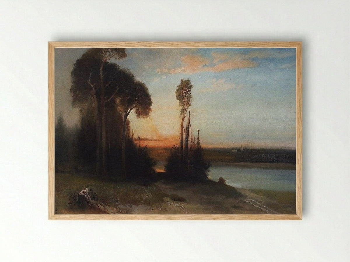 By Evening - Aleksey Savrasov - Framed Print Wood