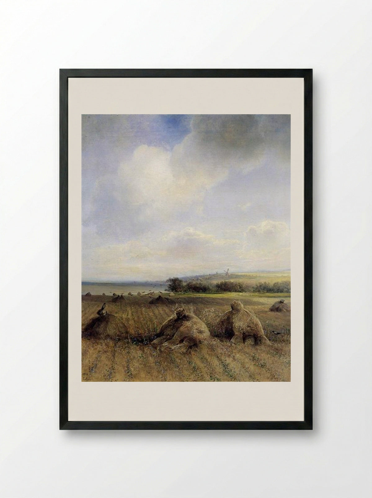 By late summer, on the Volga - Aleksey Savrasov - Framed Print Black