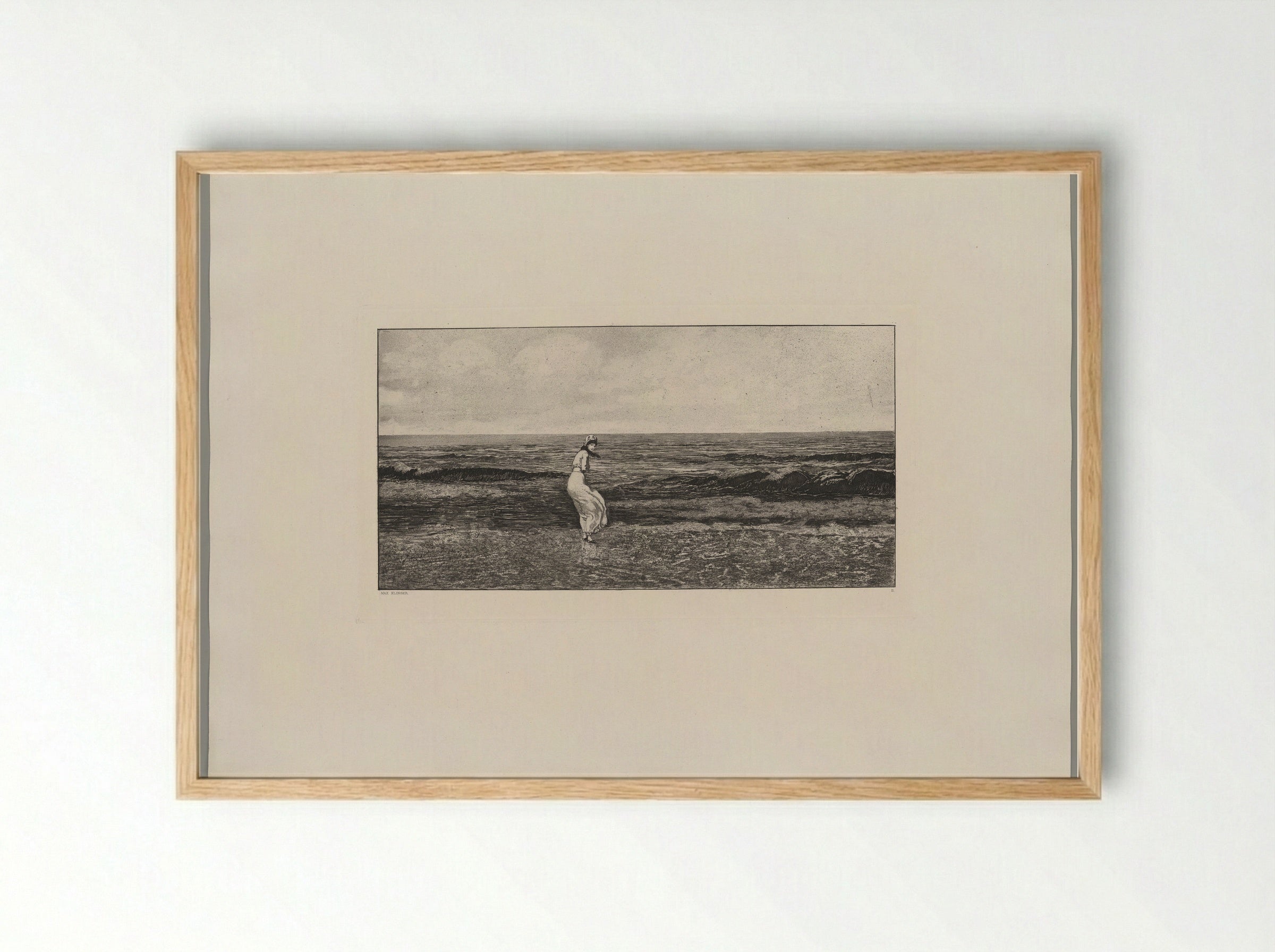By the Sea - Max Klinger - Framed Print Wood