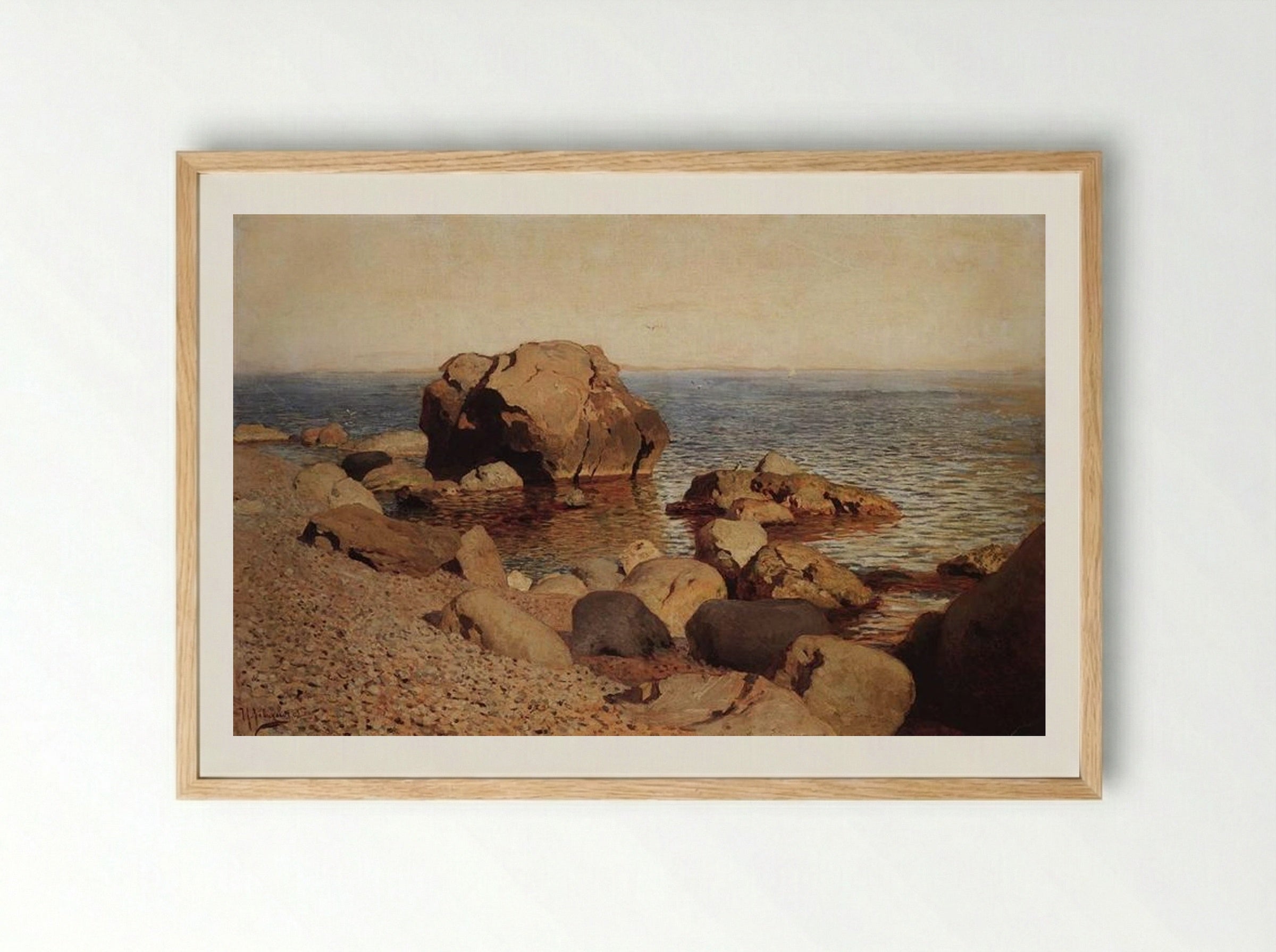 By the Seashore - Isaac Levitan - Framed Print Wood
