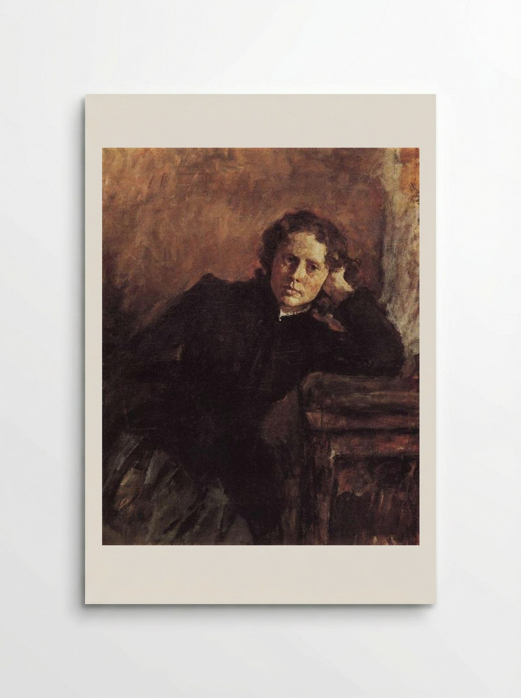 By the Window. Portrait of Olga Trubnikova - Valentin Serov - Poster