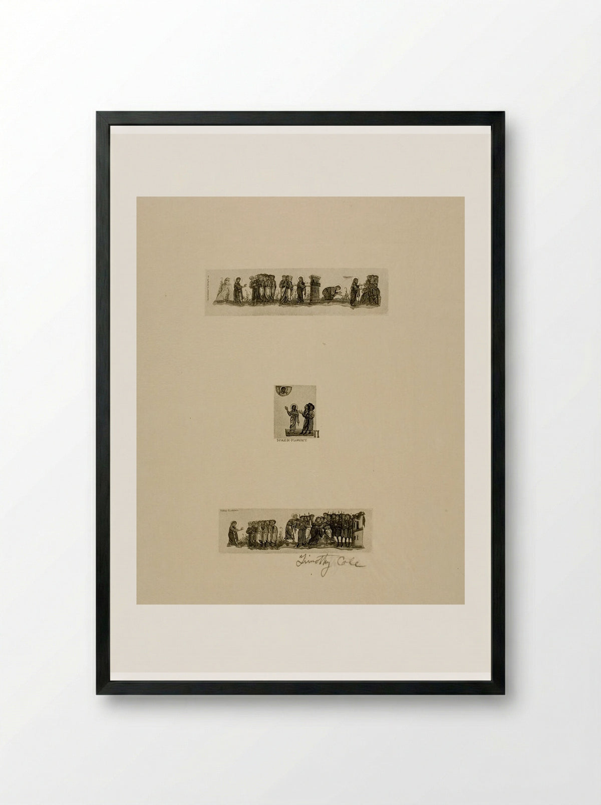 Byzantine Manuscript Illuminations - Timothy Cole - Framed Print Black
