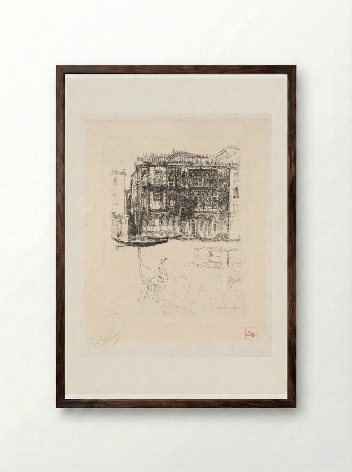 Cà d'Oro, Venice - Otto H. Bacher - Framed Print Dark Wood