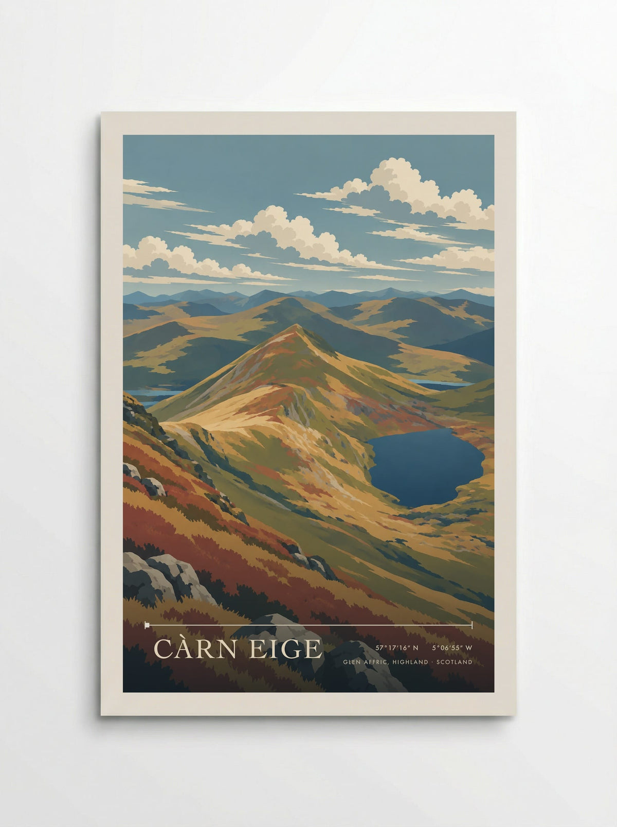 Càrn Eige, Glen Affric, Highland | Travel Poster - Poster