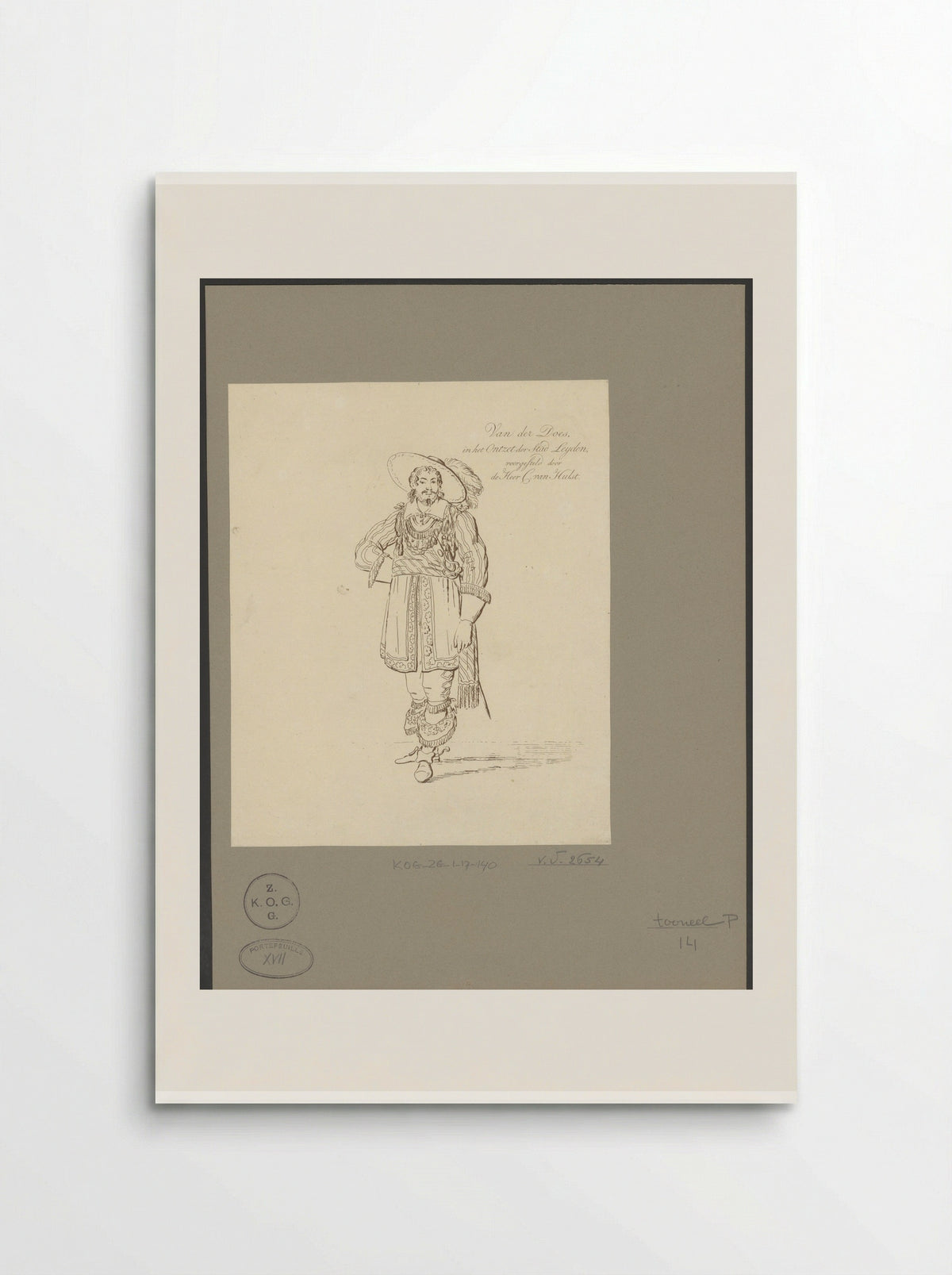 C. van Hulst in the role of Van der Does - Johannes Jelgerhuis - Poster
