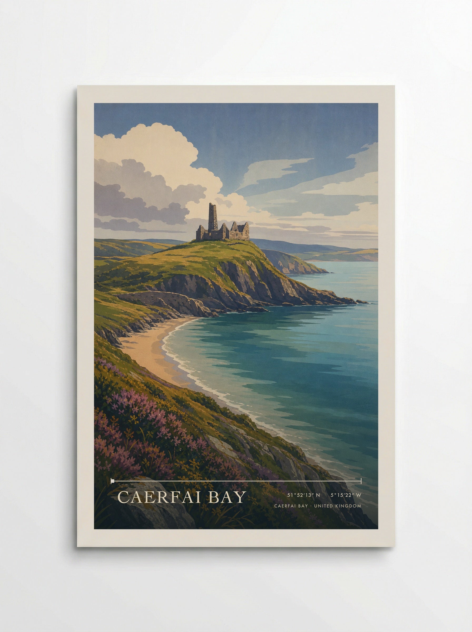 Caerfai Bay United Kingdom Travel Poster - Poster