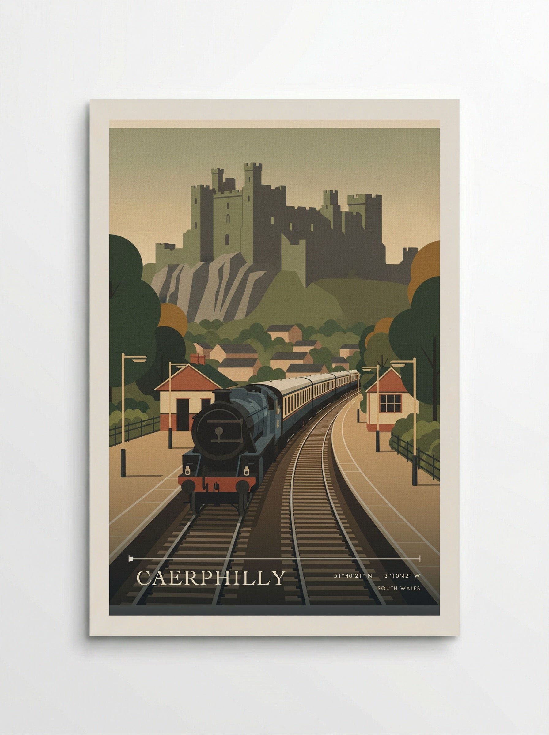 Caerphilly South Wales Wales Travel Poster - Poster