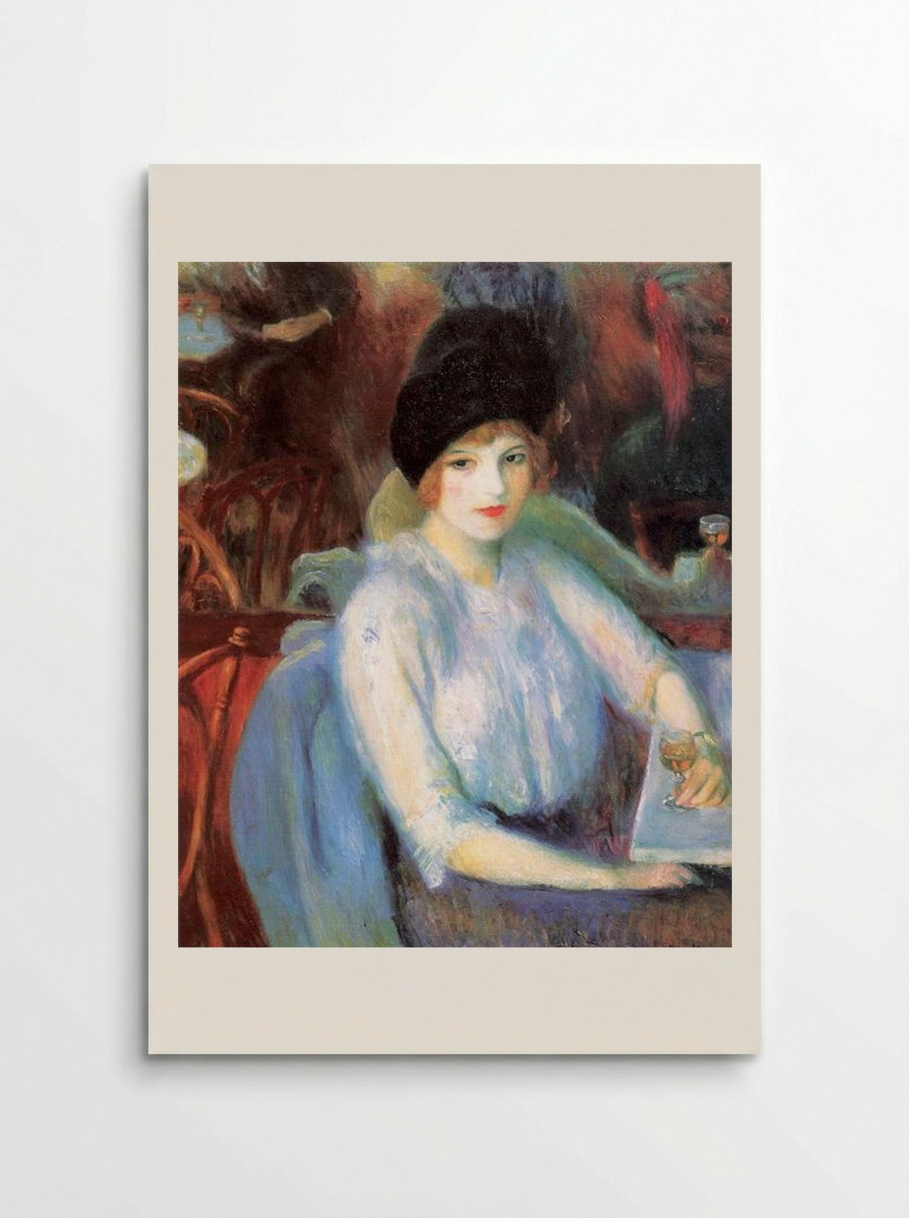 Café Lafayette (Portrait of Kay Laurel) - William James Glackens - Poster