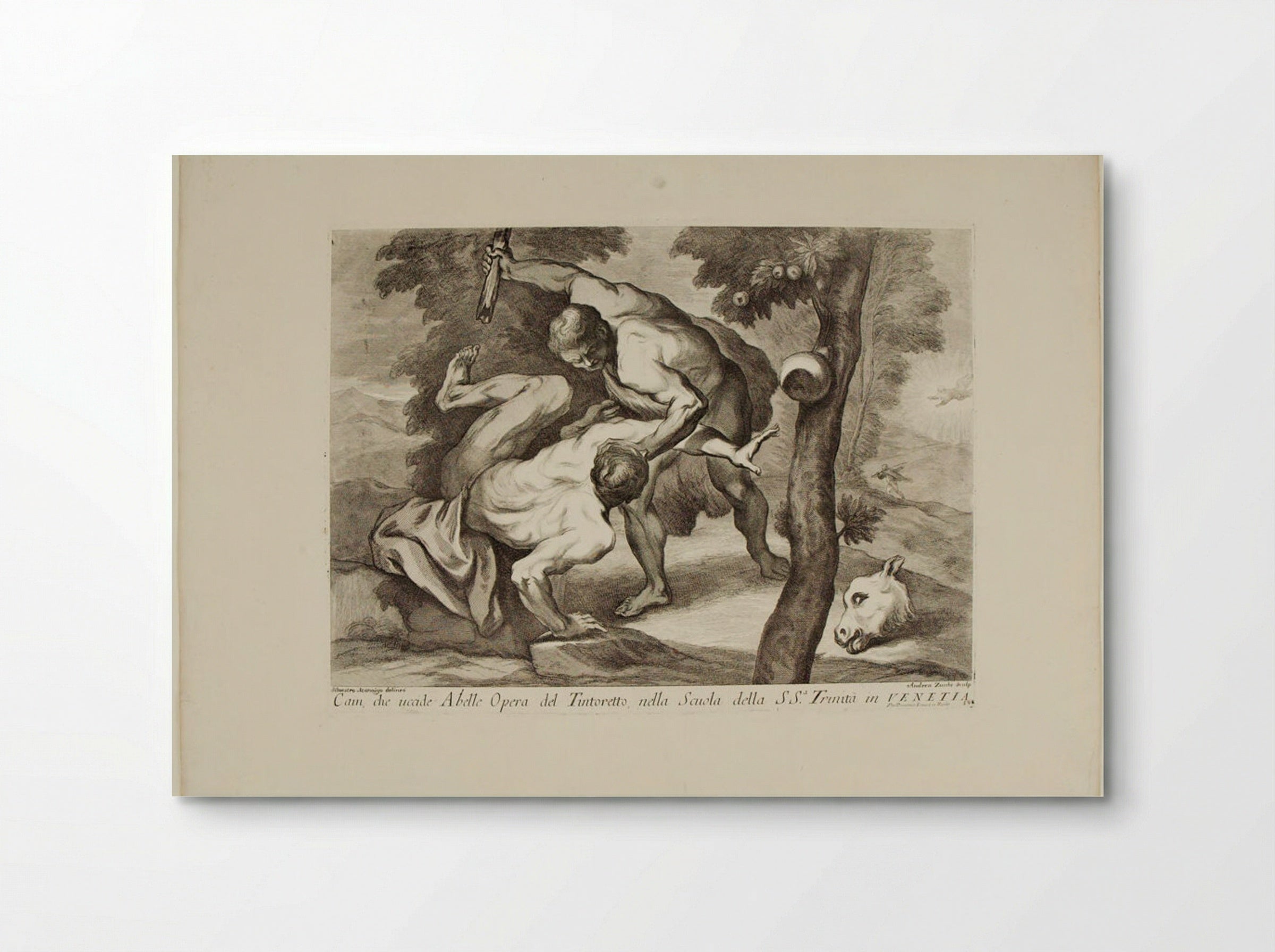 Cain Murdering Abel - Andrea Zucchi - Poster