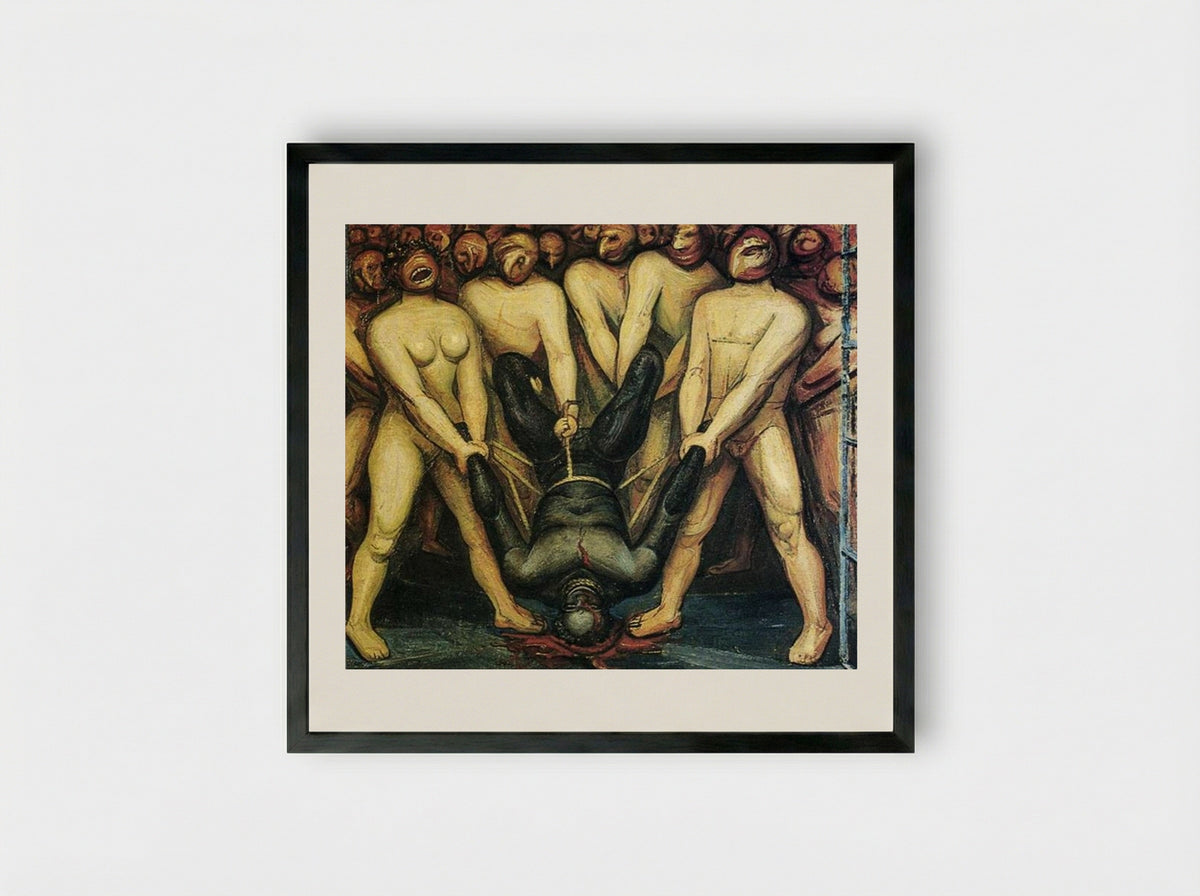 Cain in the United States - David Alfaro Siqueiros - Framed Print Black