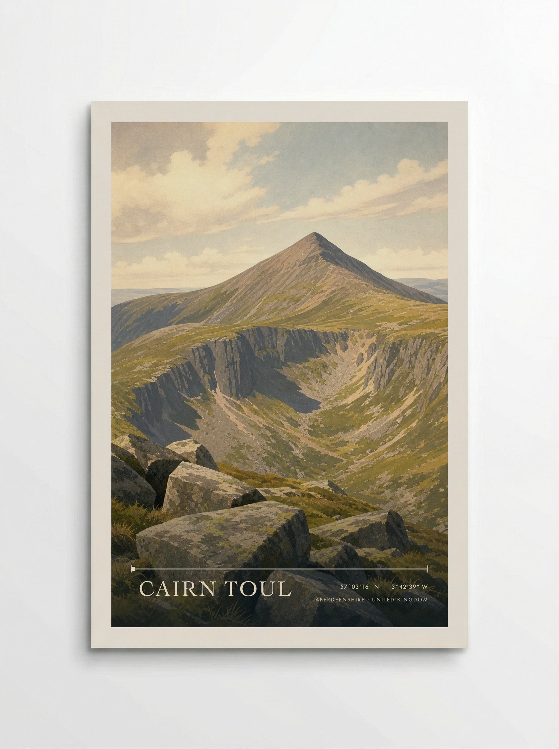 Cairn Toul Aberdeenshire United Kingdom Travel Poster - Poster
