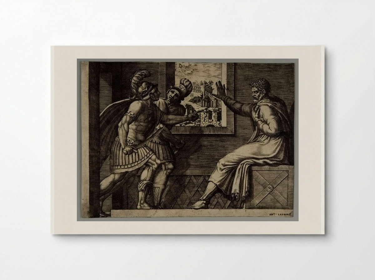 Caius Marius Intimidating the Soldiers Who Have Been Sent to Kill Him - Giorgio Ghisi - Poster